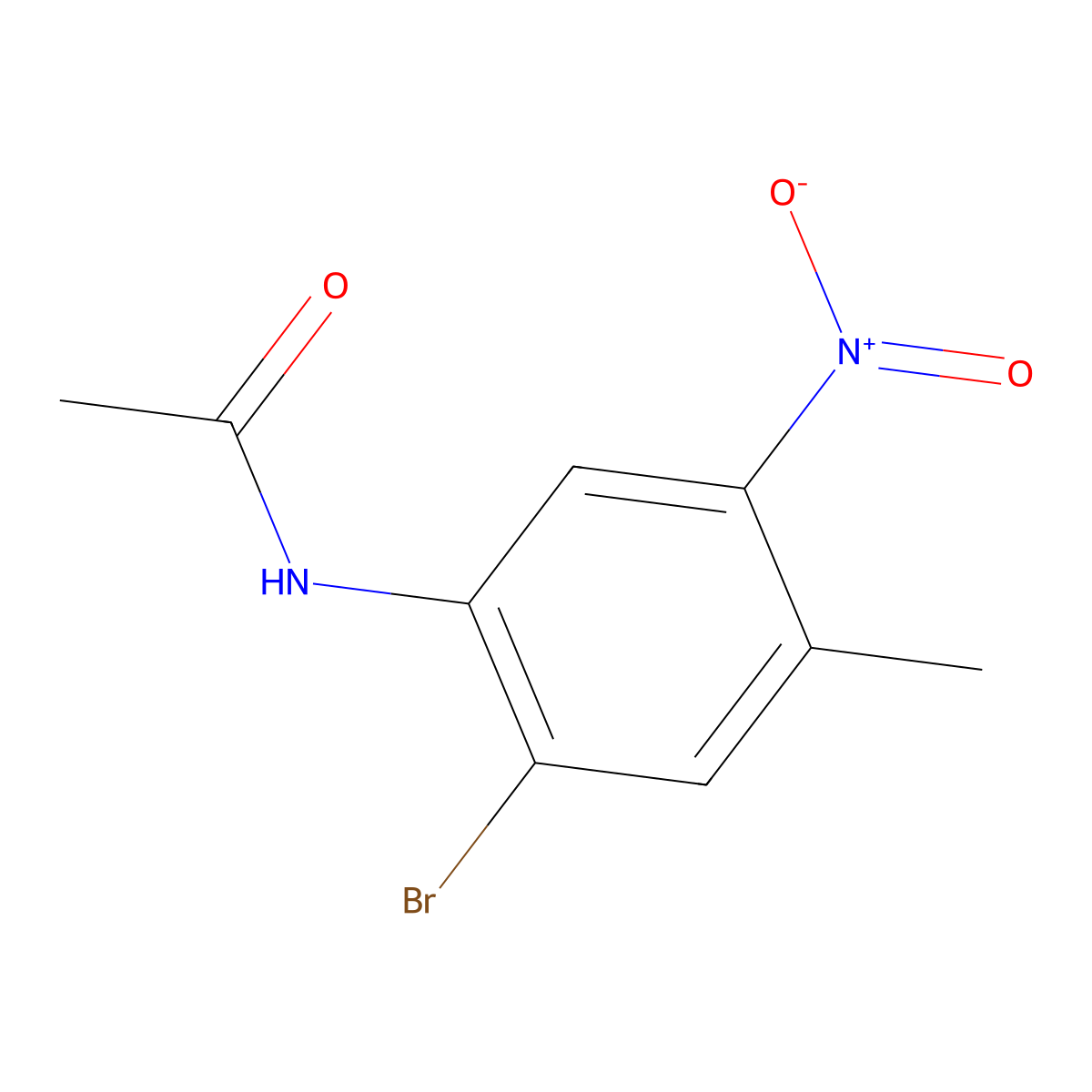 N-(2-Bromo-4-methyl-5-nitrophenyl)acetamide molecular structure, CAS 16503-61-0