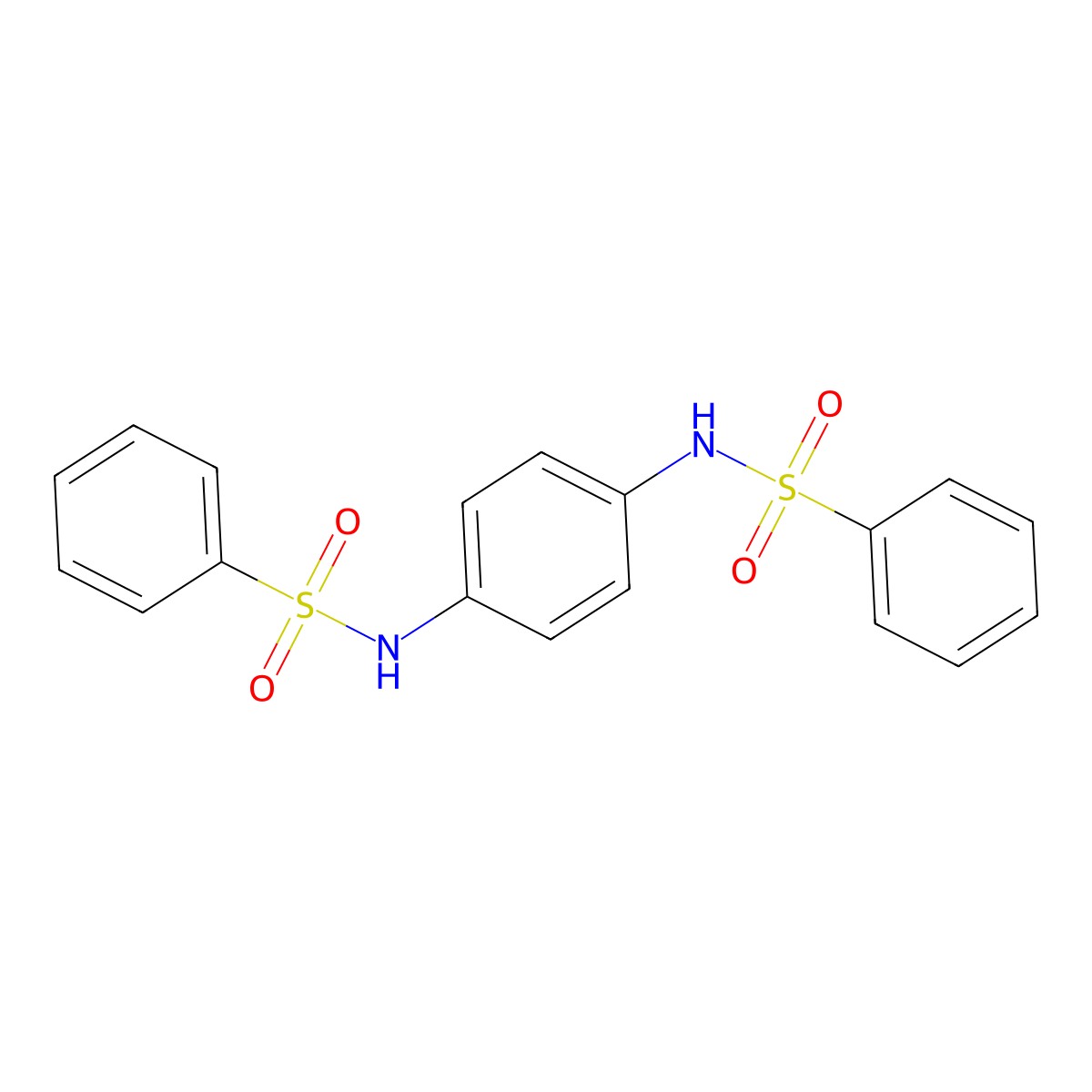 N-[4-(benzenesulfonamido)phenyl]benzenesulfonamide molecular structure, CAS 16504-19-1