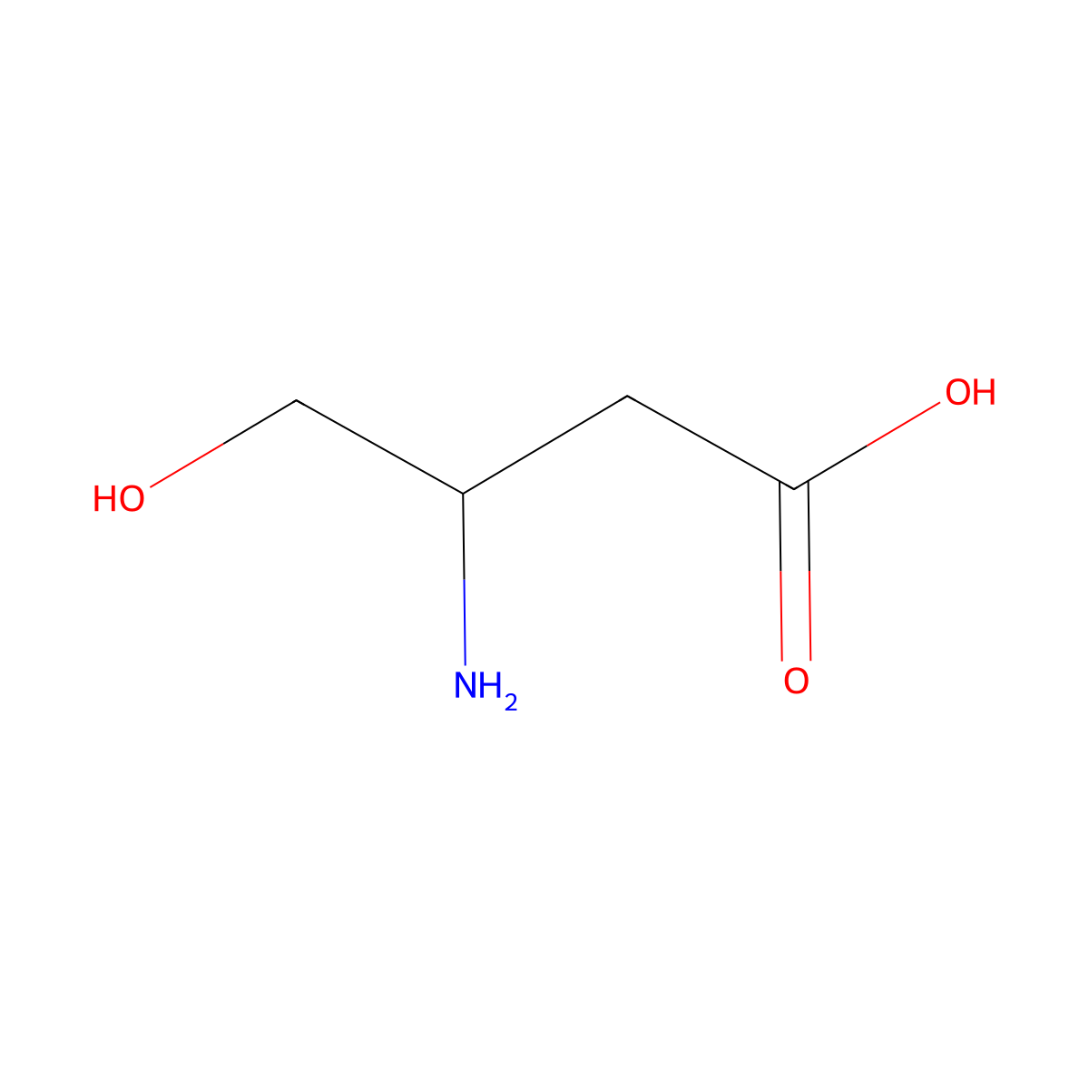 (3S)-3-Amino-4-hydroxybutanoic acid molecular structure, CAS 16504-57-7