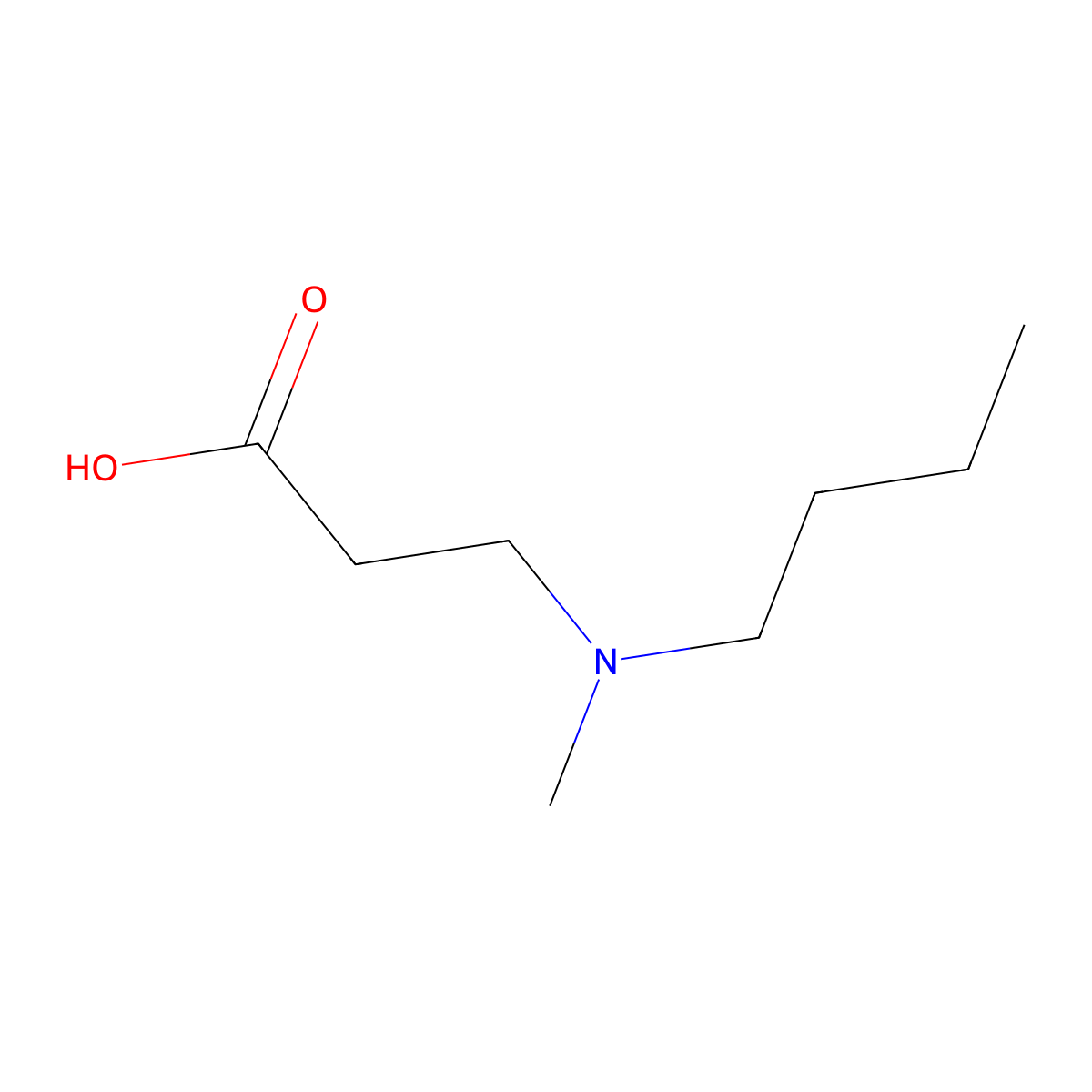 3-[Butyl(methyl)amino]propanoic acid molecular structure, CAS 165043-22-1