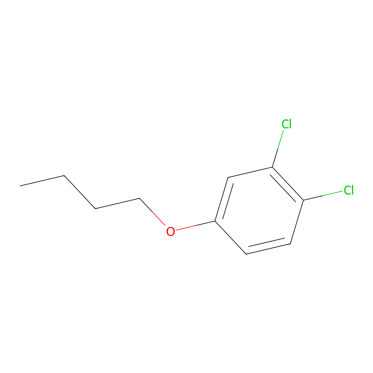 4-Butoxy-1,2-dichlorobenzene molecular structure, CAS 16505-70-7