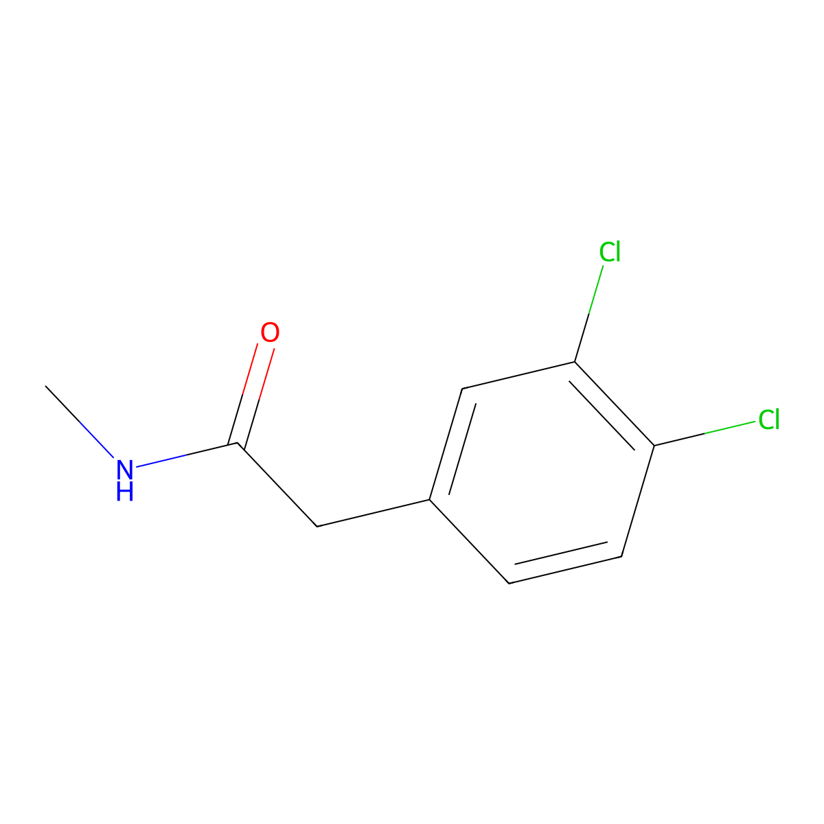 2-(3,4-dichlorophenyl)-N-methylacetamide molecular structure, CAS 16505-75-2
