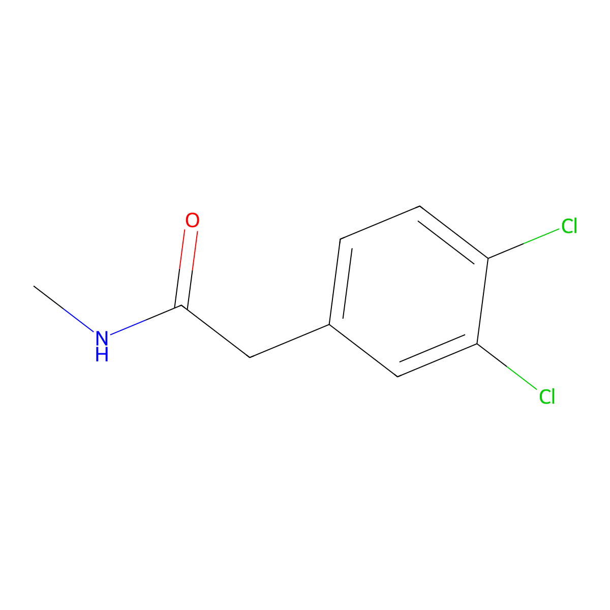 2-(3,4-dichlorophenyl)-N-methylacetamide molecular structure, CAS 16505-75-2