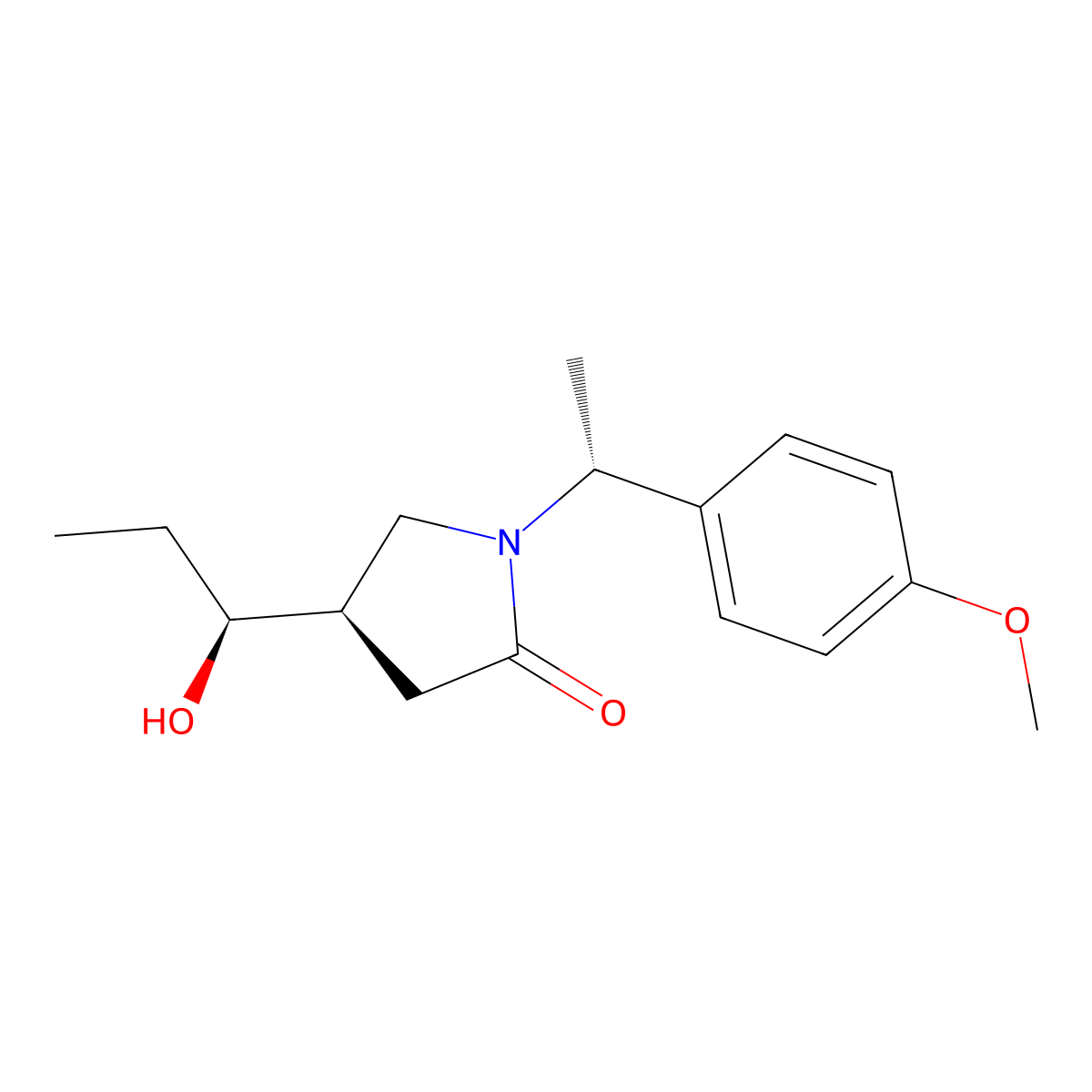 (R)-4-((S)-1-Hydroxypropyl)-1-((R)-1-(4-methoxyphenyl)ethyl)pyrrolidin-2-one molecular structure, CAS 1650544-76-5