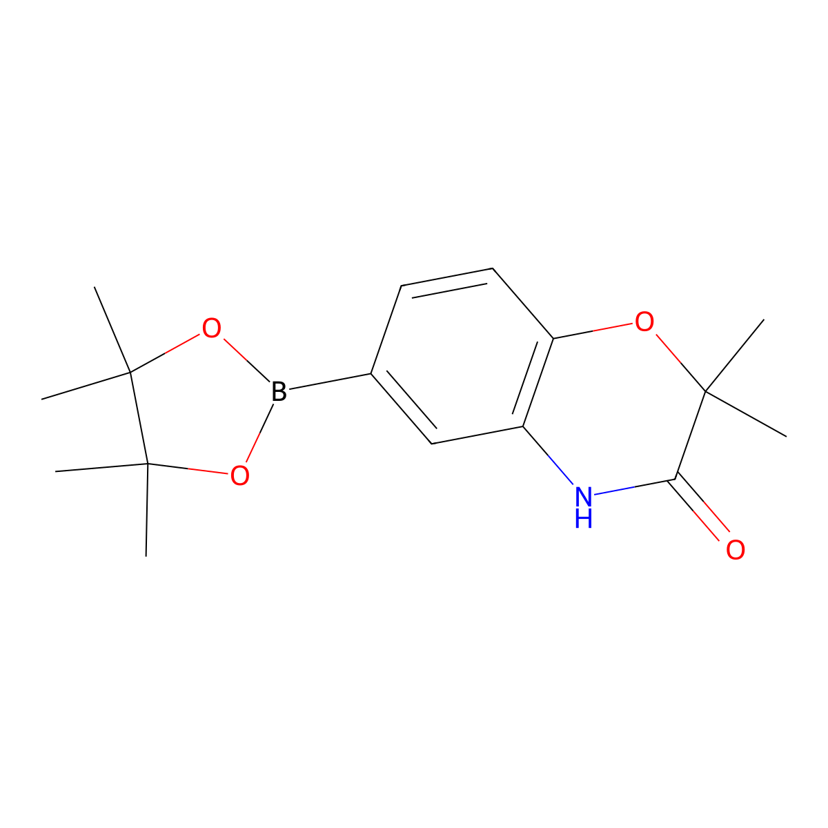 2,2-Dimethyl-3-oxo-3,4-dihydro-2H-benzo[b][1,4]oxazine-6-boronic Acid Pinacol Ester molecular structure, CAS 1650548-32-5