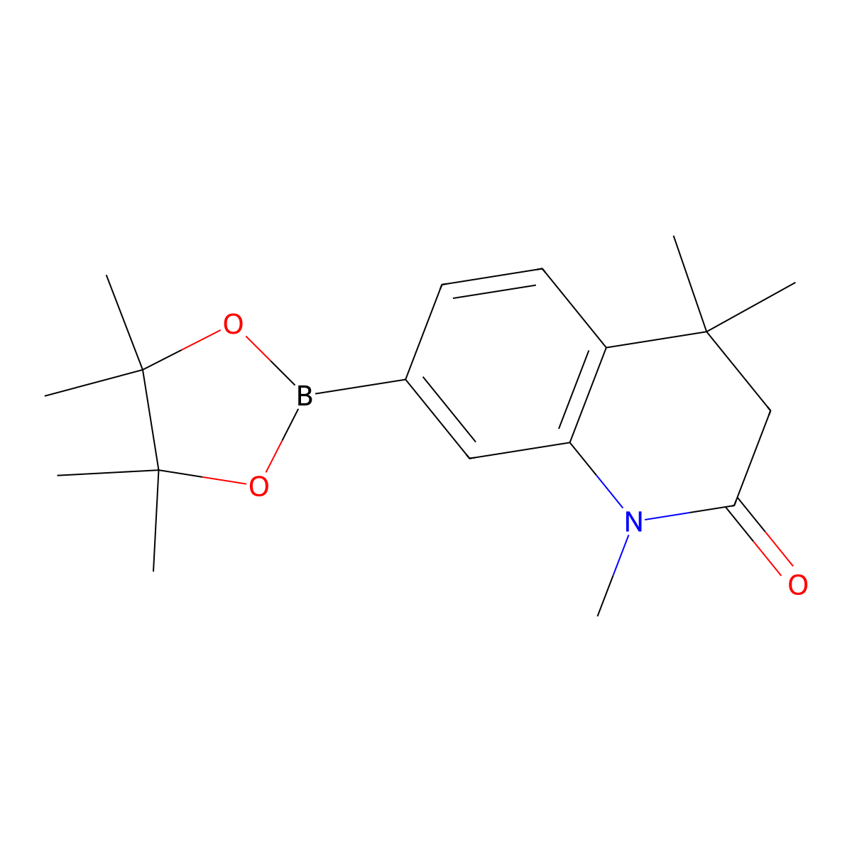 1,4,4-trimethyl-7-(4,4,5,5-tetramethyl-1,3,2-dioxaborolan-2-yl)-3H-quinolin-2-one molecular structure, CAS 1650548-40-5