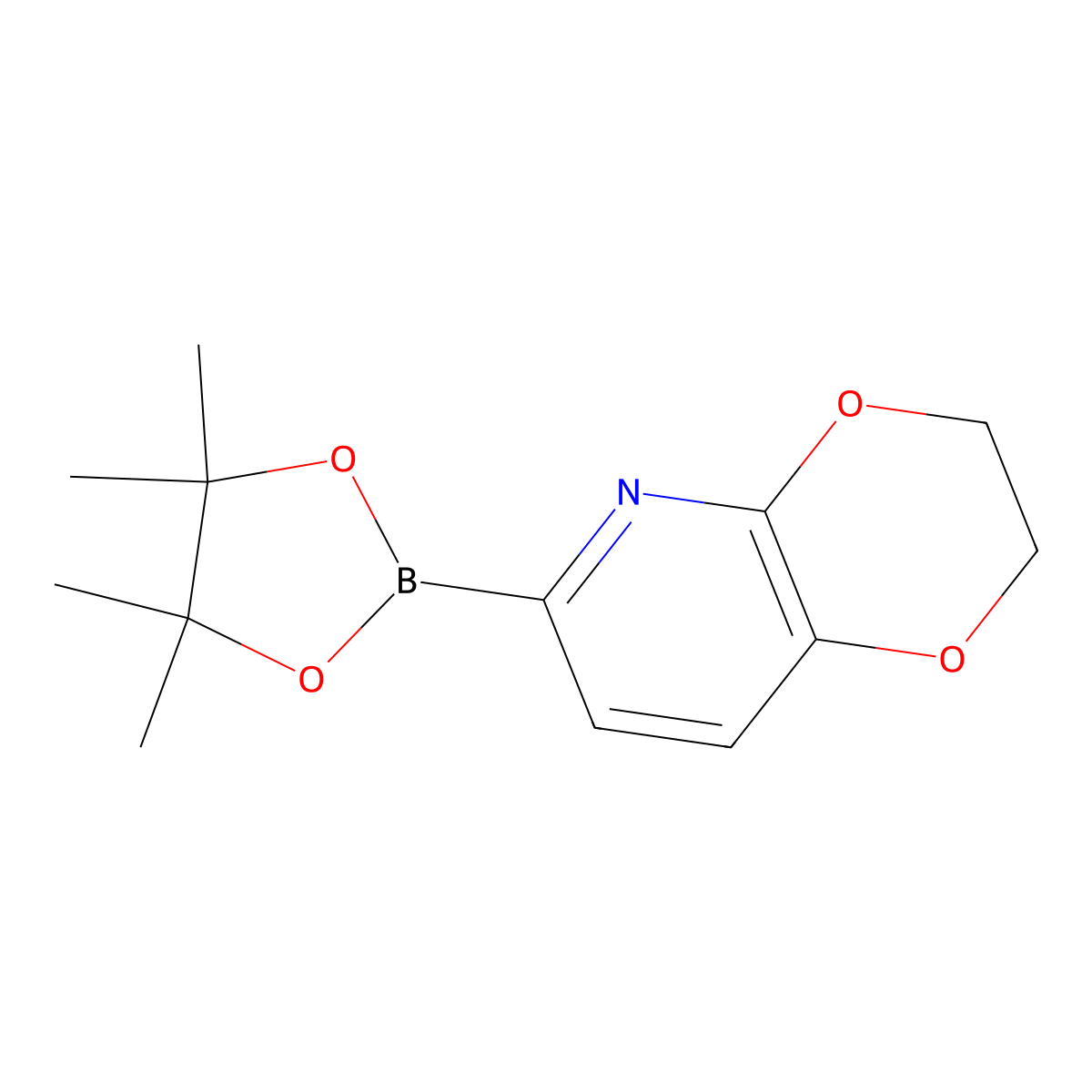 6-(4,4,5,5-Tetramethyl-1,3,2-dioxaborolan-2-yl)-2,3-dihydro-[1,4]dioxino[2,3-b]pyridine molecular structure, CAS 1650548-67-6