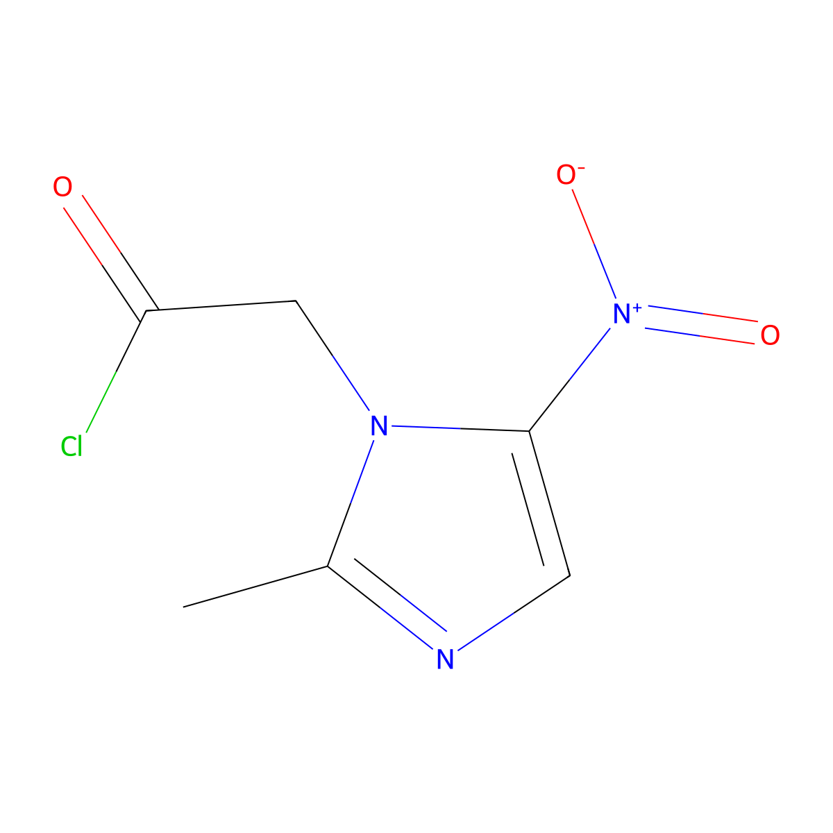 2-(2-Methyl-5-nitro-1h-imidazol-1-yl)acetyl chloride molecular structure, CAS 1650561-63-9