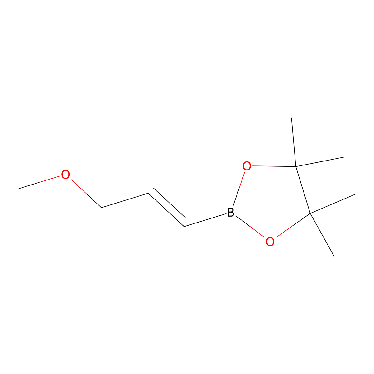 2-[(1E)-3-methoxyprop-1-en-1-yl]-4,4,5,5-tetramethyl-1,3,2-dioxaborolane molecular structure, CAS 165059-42-7
