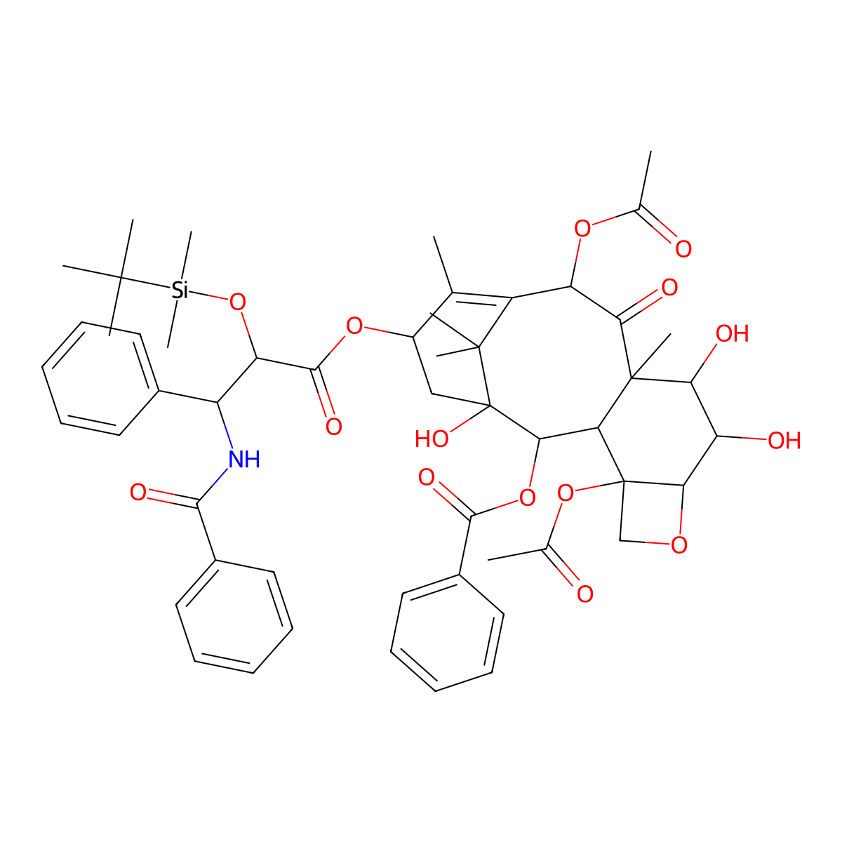 2'-O-(tert-Butyldimethylsilyl)-6alpha-hydroxy 7-epi-Paclitaxel molecular structure, CAS 165065-08-7