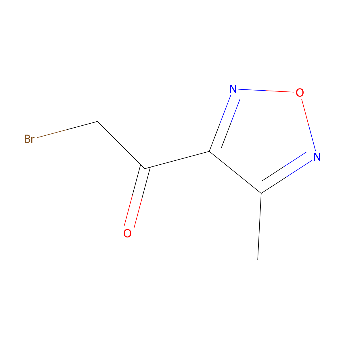 3-(Bromoacetyl)-4-methyl-1,2,5-oxadiazole molecular structure, CAS 165066-97-7