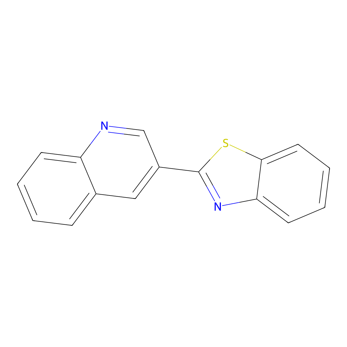 3-Benzothiazol-2-YL-quinoline molecular structure, CAS 165067-13-0