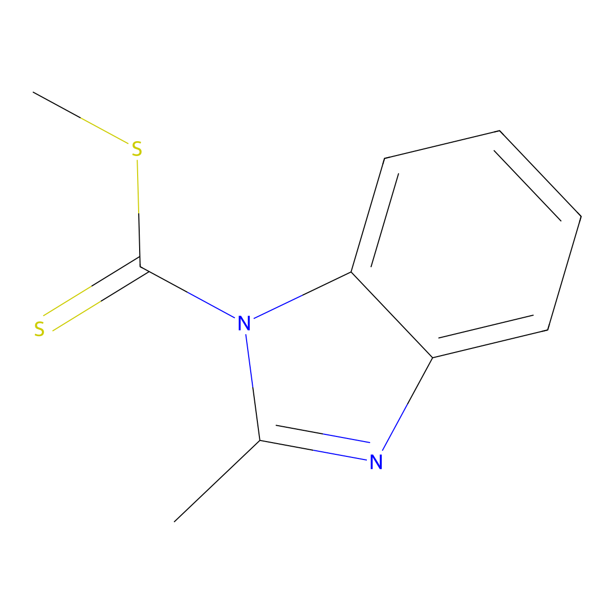 (2-Methylbenzimidazolyl)methylthiomethane-1-thione molecular structure, CAS 165069-97-6