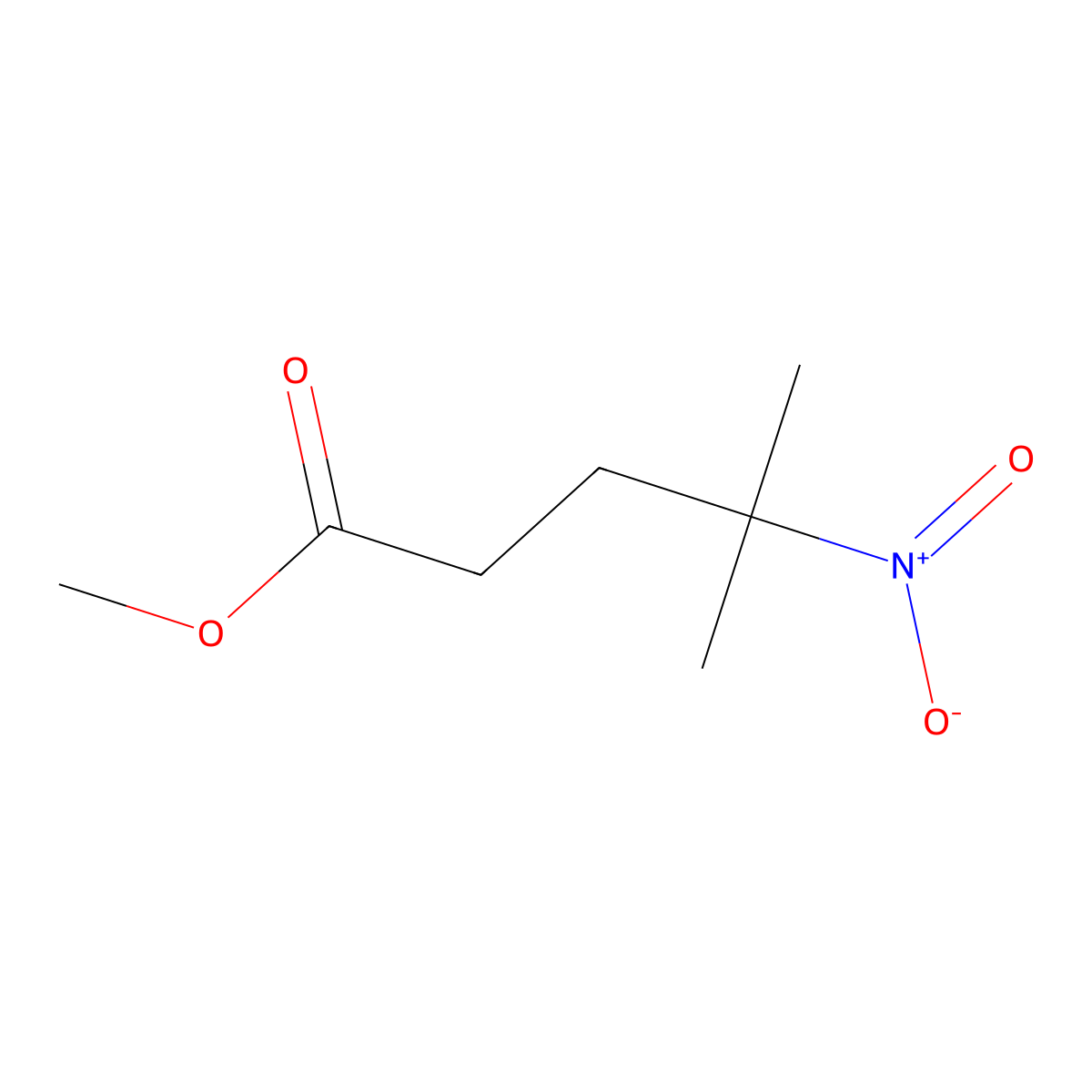 Methyl 4-methyl-4-nitropentanoate molecular structure, CAS 16507-02-1