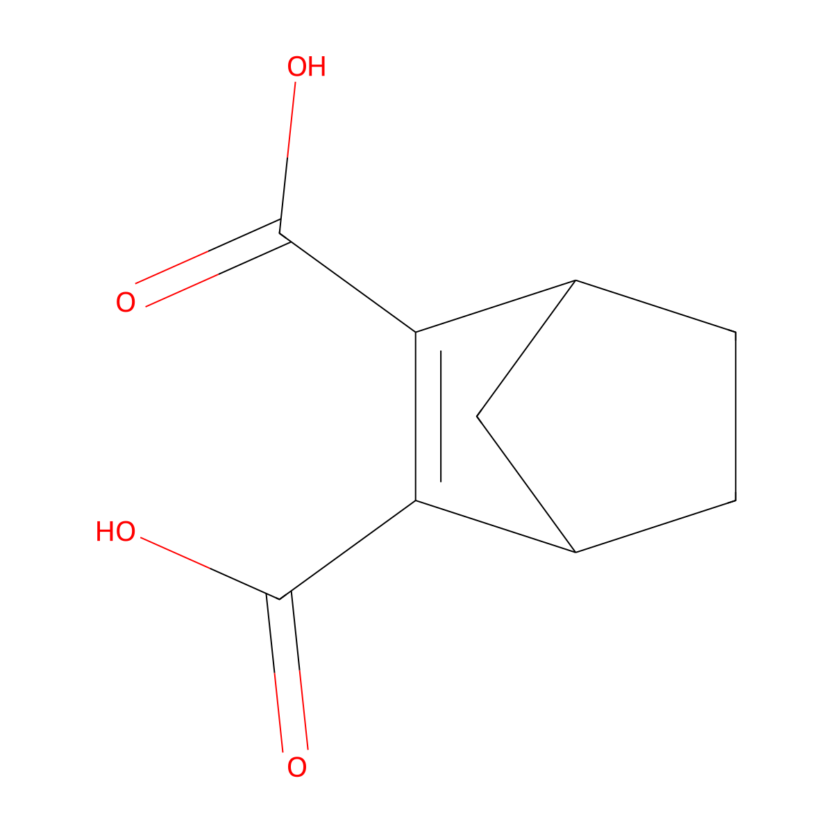 Bicyclo[2.2.1]hept-2-ene-2,3-dicarboxylic acid molecular structure, CAS 16508-04-6