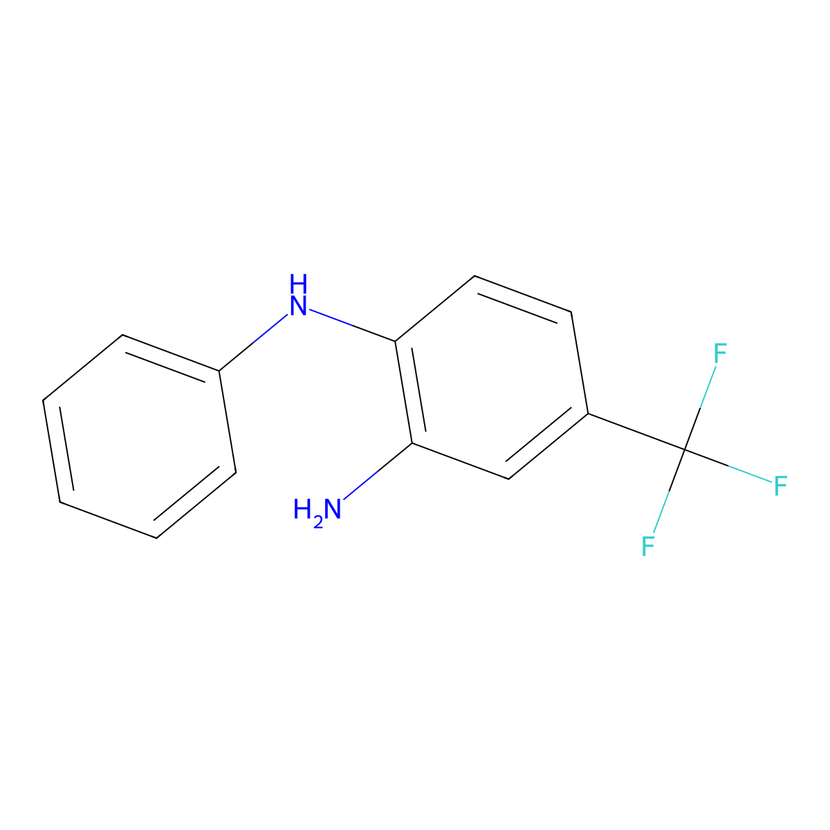 N1-Phenyl-4-(trifluoromethyl)benzene-1,2-diamine molecular structure, CAS 1651-43-0