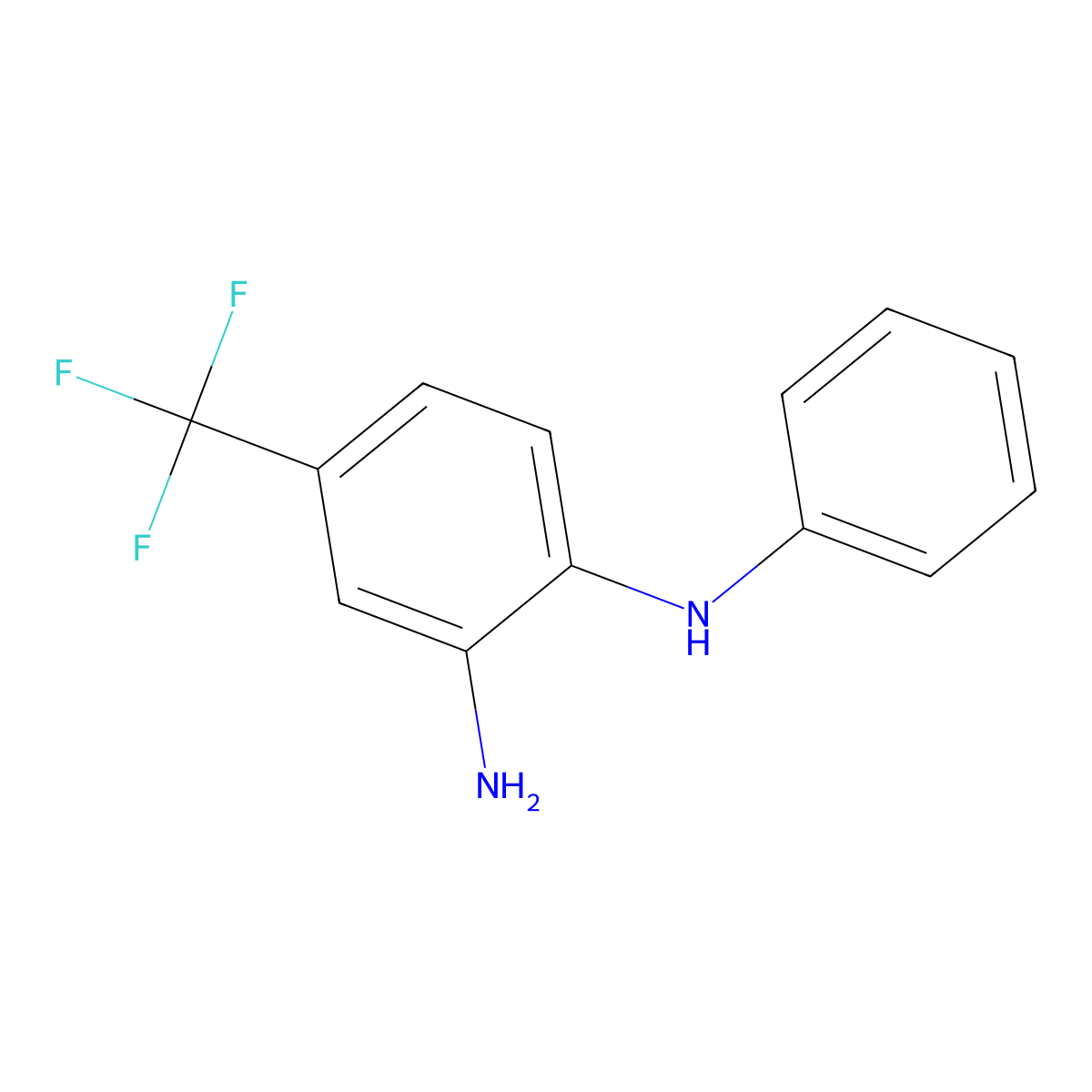 N1-Phenyl-4-(trifluoromethyl)benzene-1,2-diamine molecular structure, CAS 1651-43-0