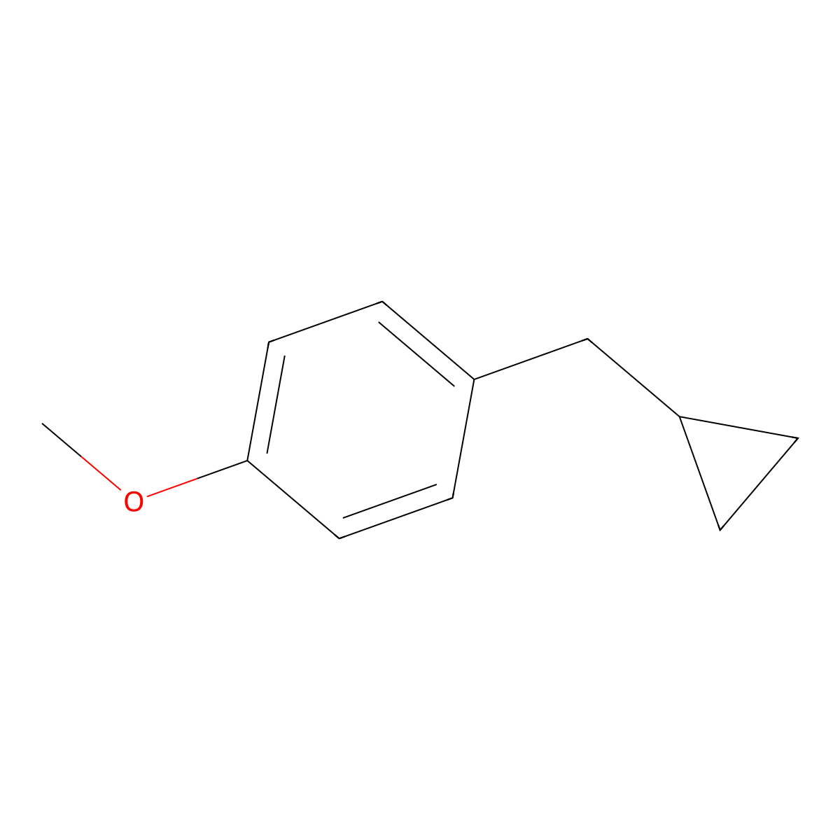 1-(Cyclopropylmethyl)-4-methoxybenzene molecular structure, CAS 16510-27-3
