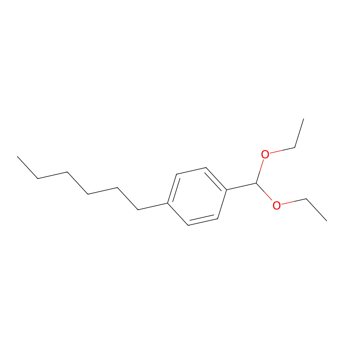 1-(Diethoxymethyl)-4-hexylbenzene molecular structure, CAS 16510-48-8