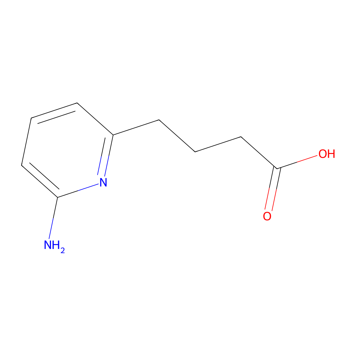 4-(6-Aminopyridin-2-yl)butanoic acid molecular structure, CAS 165105-45-3
