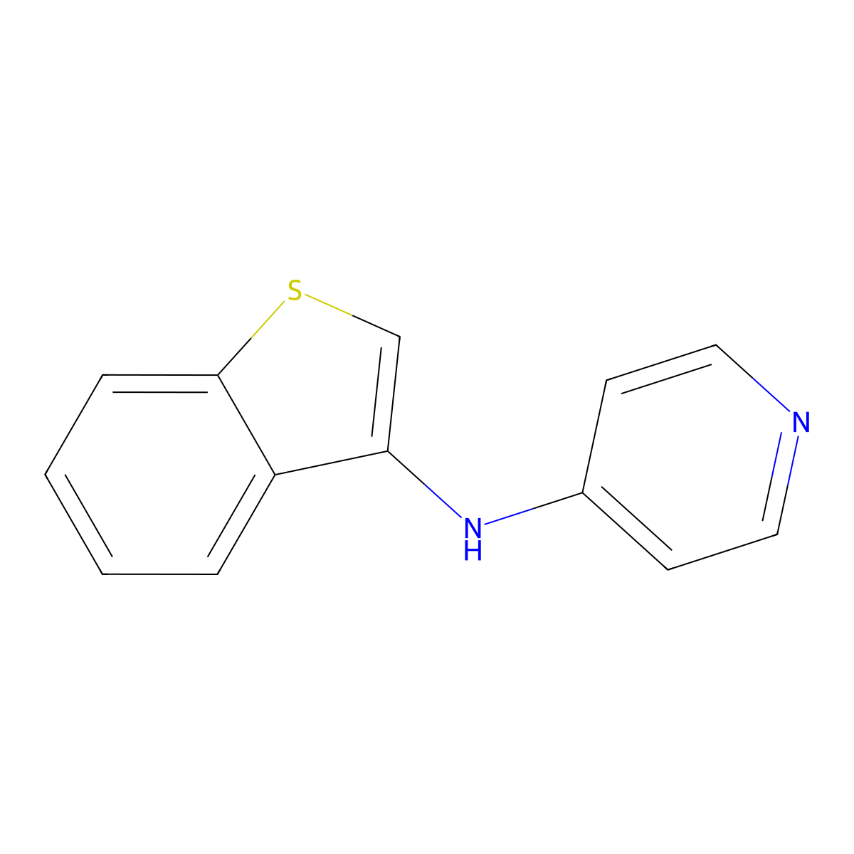 N-(1-benzothiophen-3-yl)pyridin-4-amine molecular structure, CAS 165107-36-8