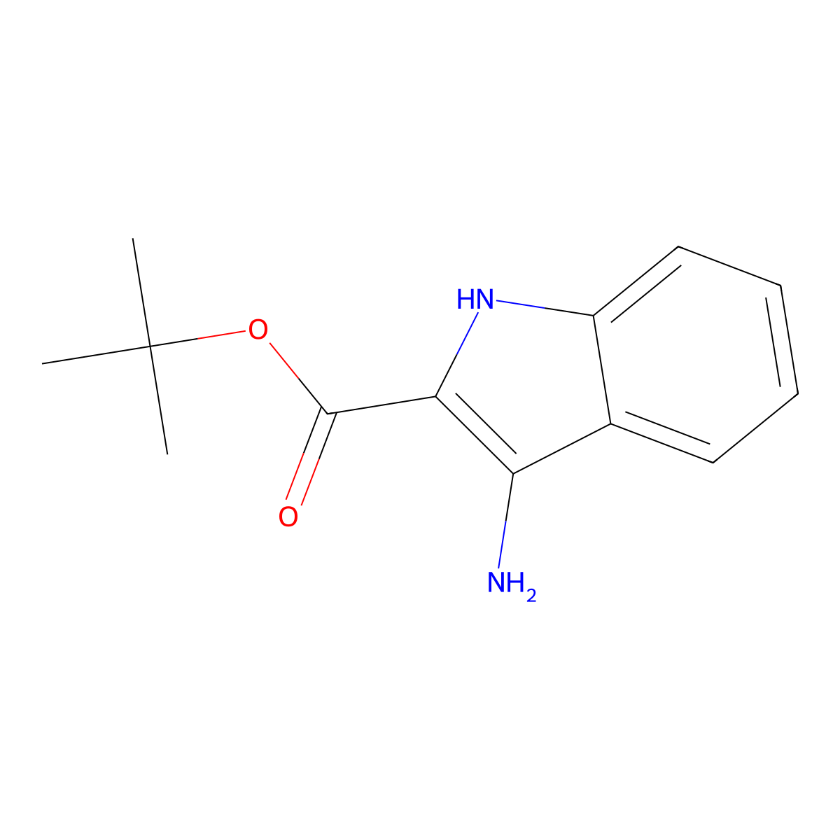 tert-Butyl 3-amino-1H-indole-2-carboxylate molecular structure, CAS 165107-89-1