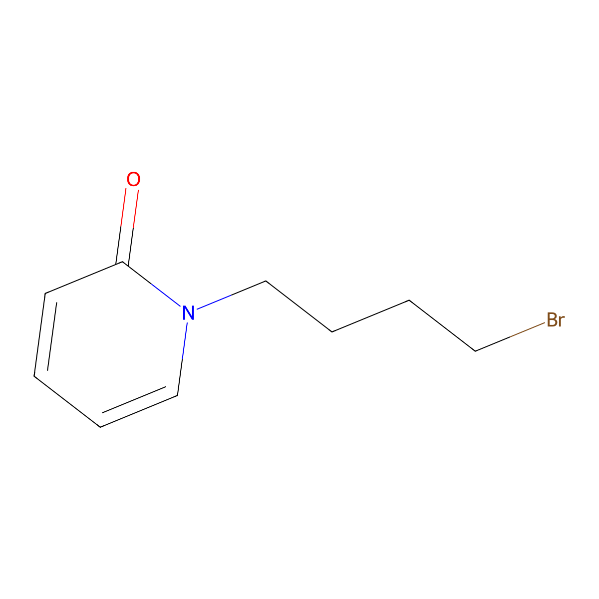 1-(4-Bromobutyl)-1,2-dihydropyridin-2-one molecular structure, CAS 165109-63-7