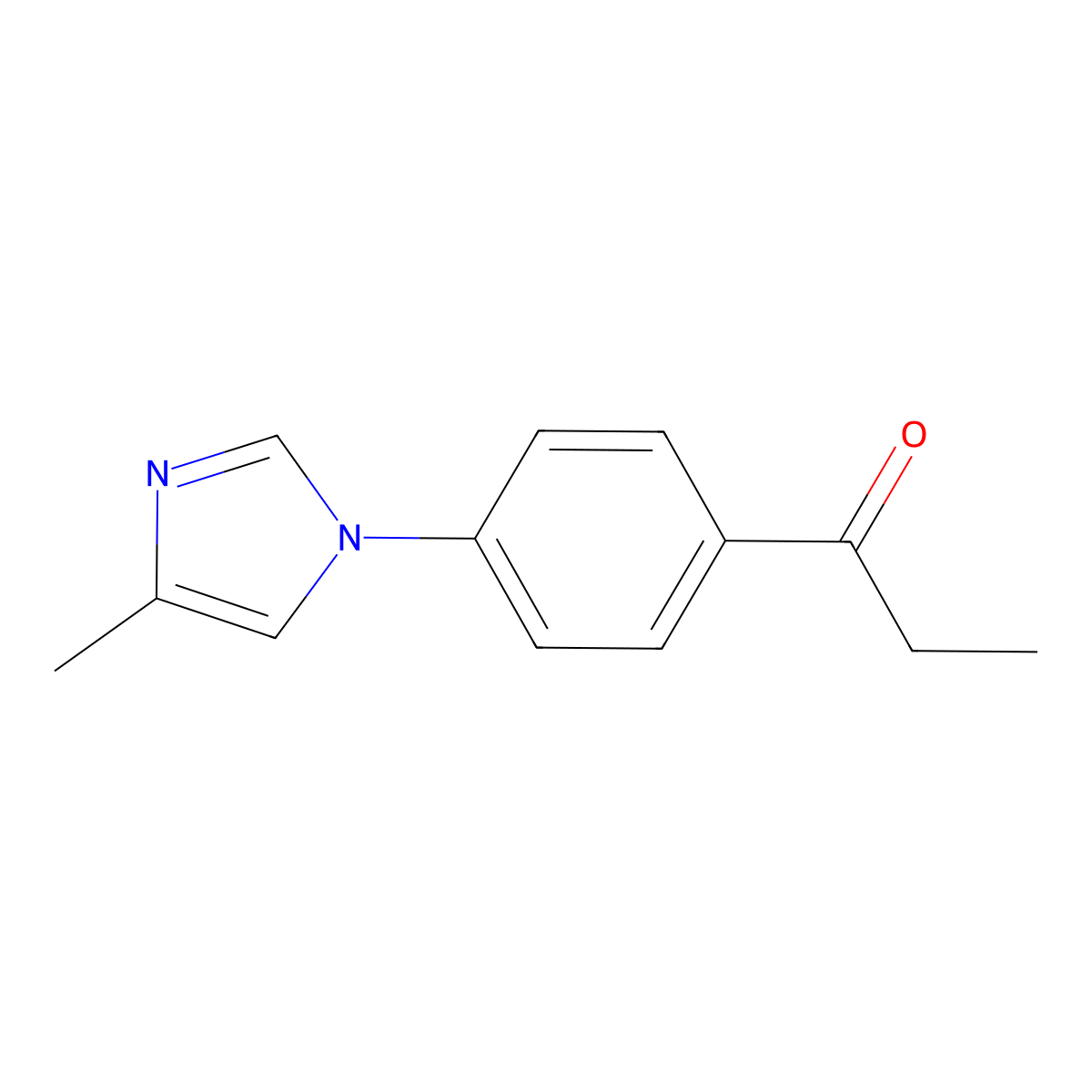 1-[4-(4-methyl-1H-imidazol-1-yl)phenyl]propan-1-one molecular structure, CAS 165110-02-1