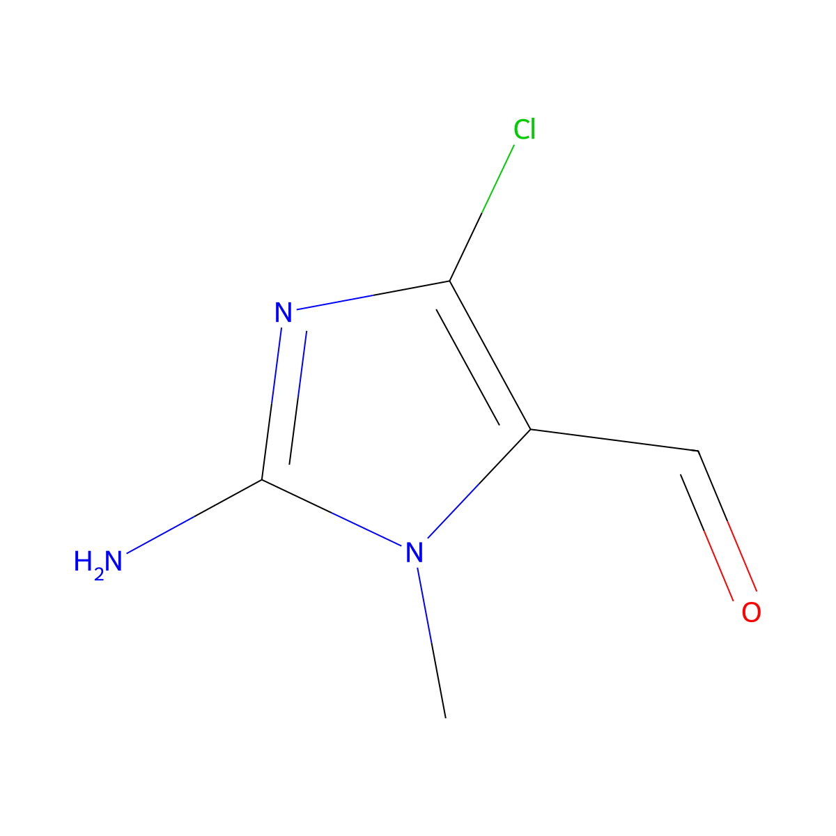 2-amino-4-chloro-1-methyl-1H-imidazole-5-carbaldehyde molecular structure, CAS 165114-19-2