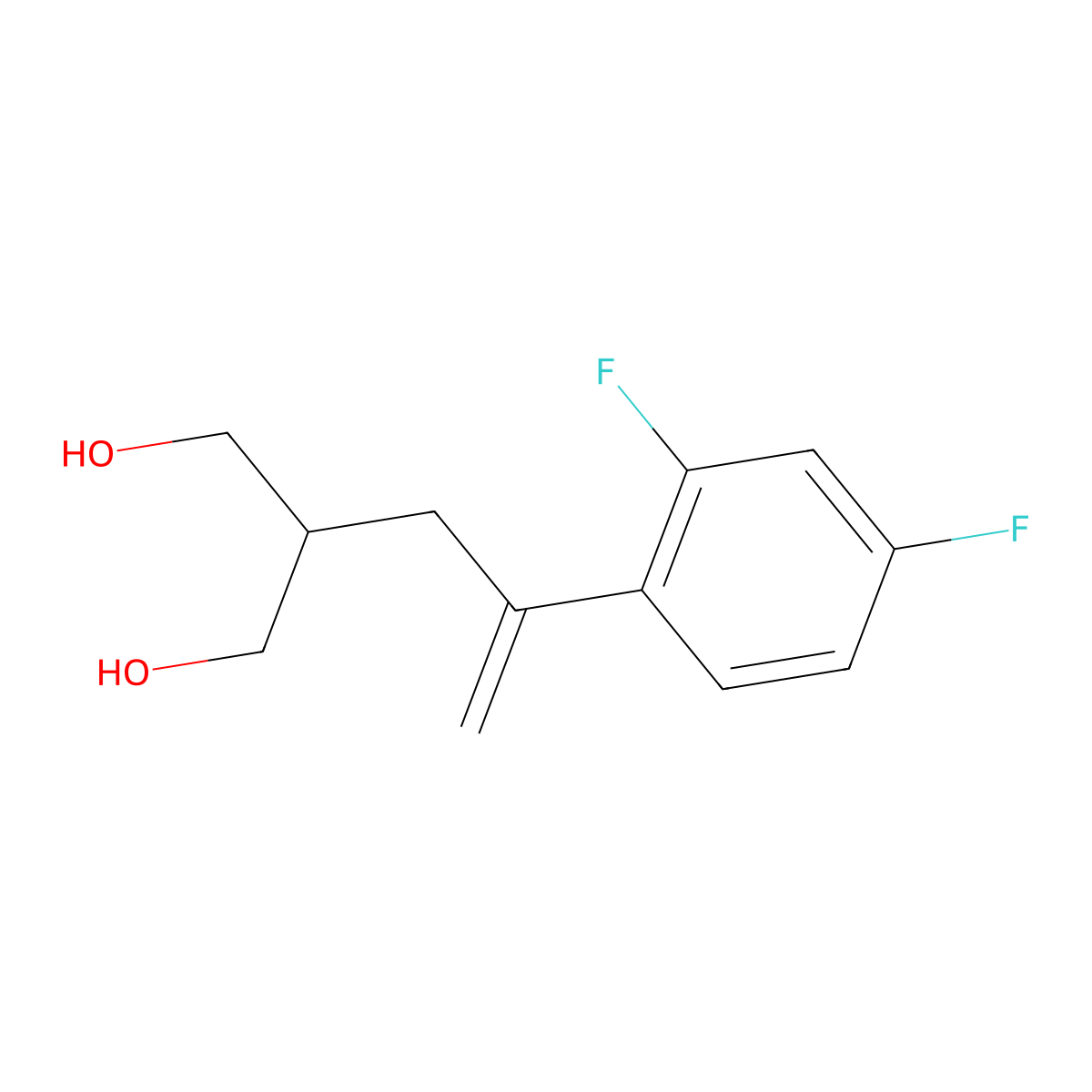 2-(2-(2,4-Difluorophenyl)prop-2-en-1-yl)propane-1,3-diol molecular structure, CAS 165115-73-1