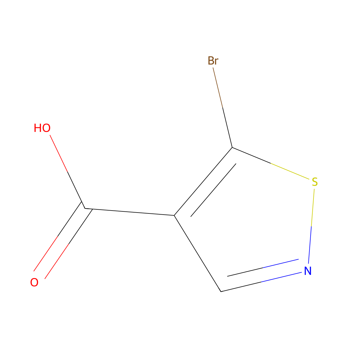 5-Bromoisothiazole-4-carboxylic acid molecular structure, CAS 1651166-54-9
