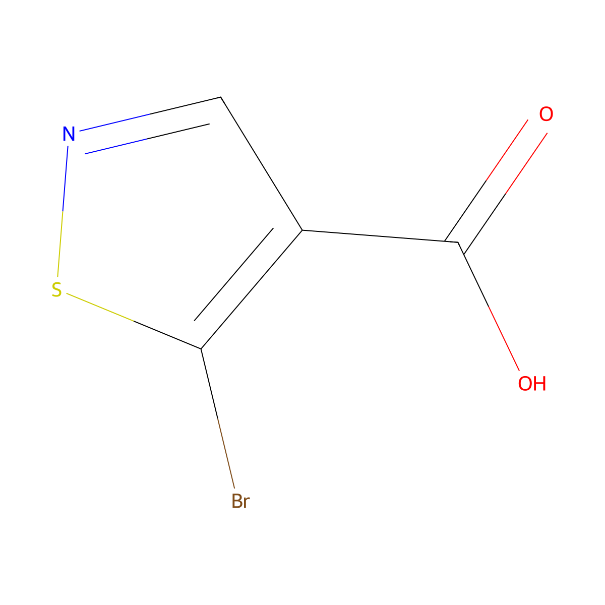 5-Bromoisothiazole-4-carboxylic acid molecular structure, CAS 1651166-54-9
