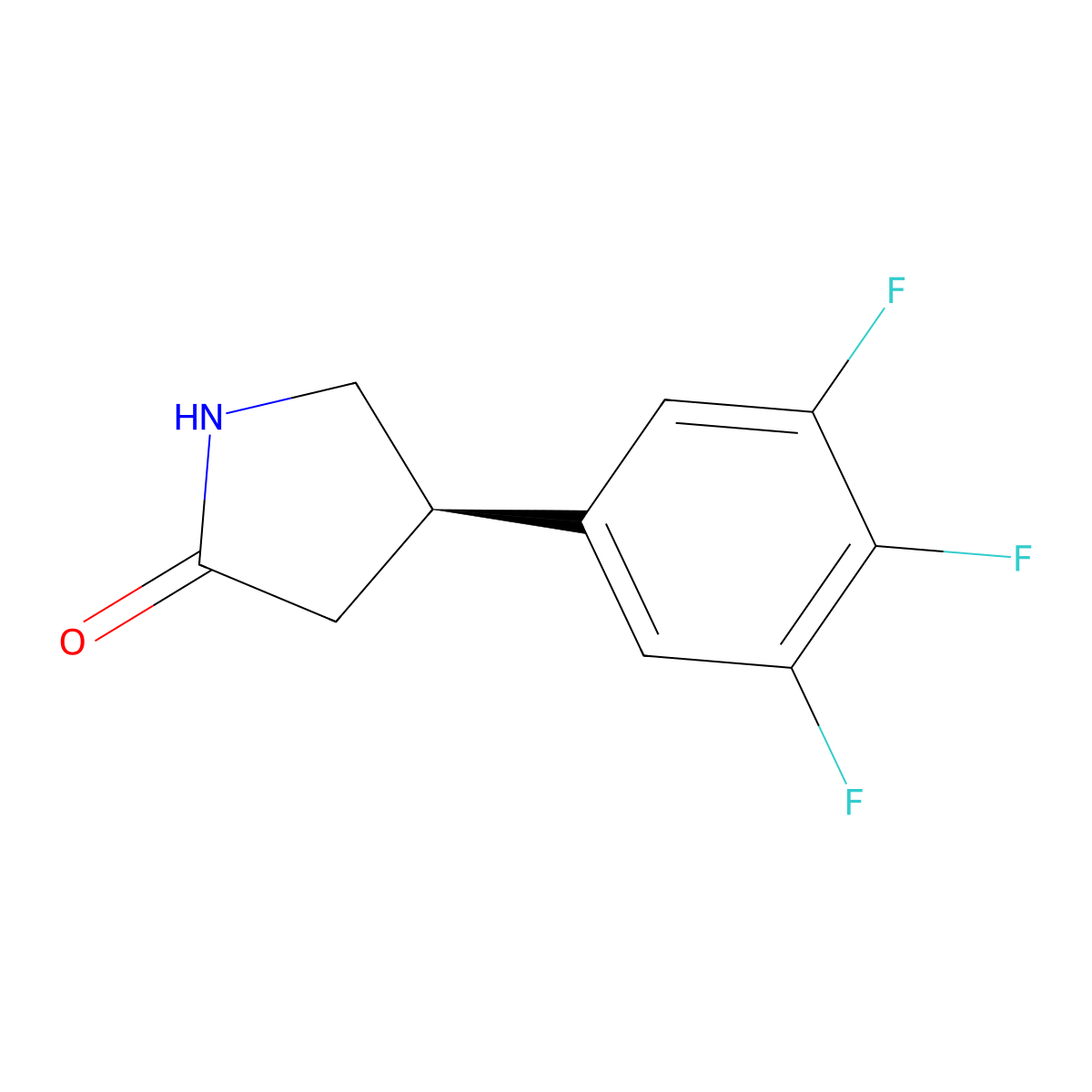 (4R)-4-(3,4,5-trifluorophenyl)pyrrolidin-2-one molecular structure, CAS 1651179-16-6
