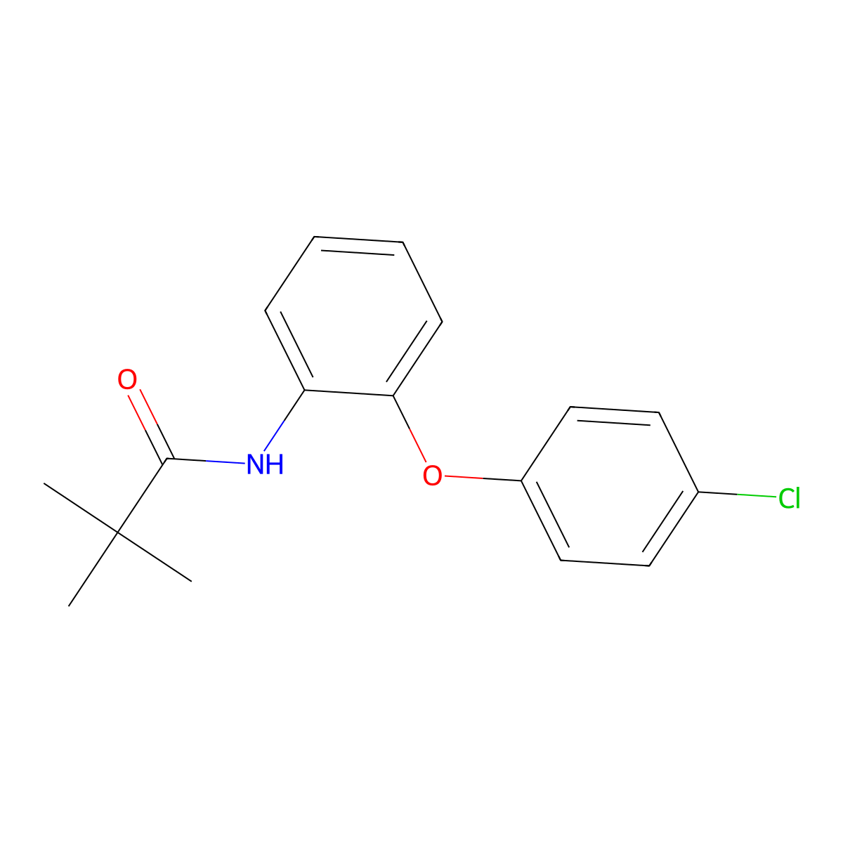 N-[2-(4-chlorophenoxy)phenyl]-2,2-dimethylpropanamide molecular structure, CAS 165119-08-4