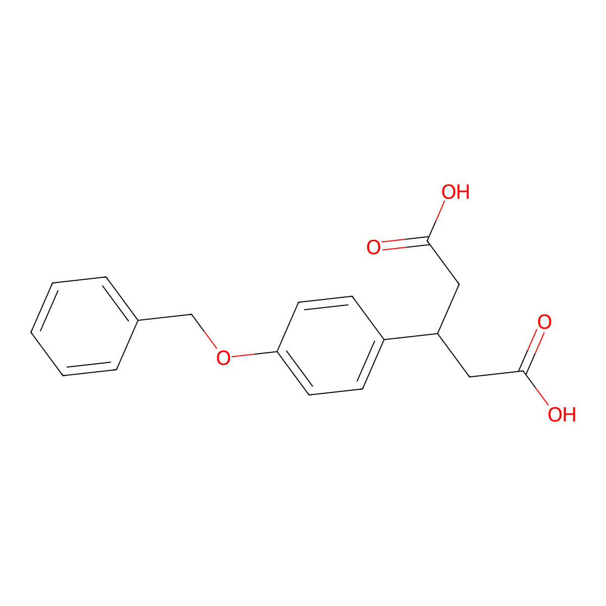 3-(4-(Benzyloxy)phenyl)pentanedioic acid molecular structure, CAS 165119-29-9