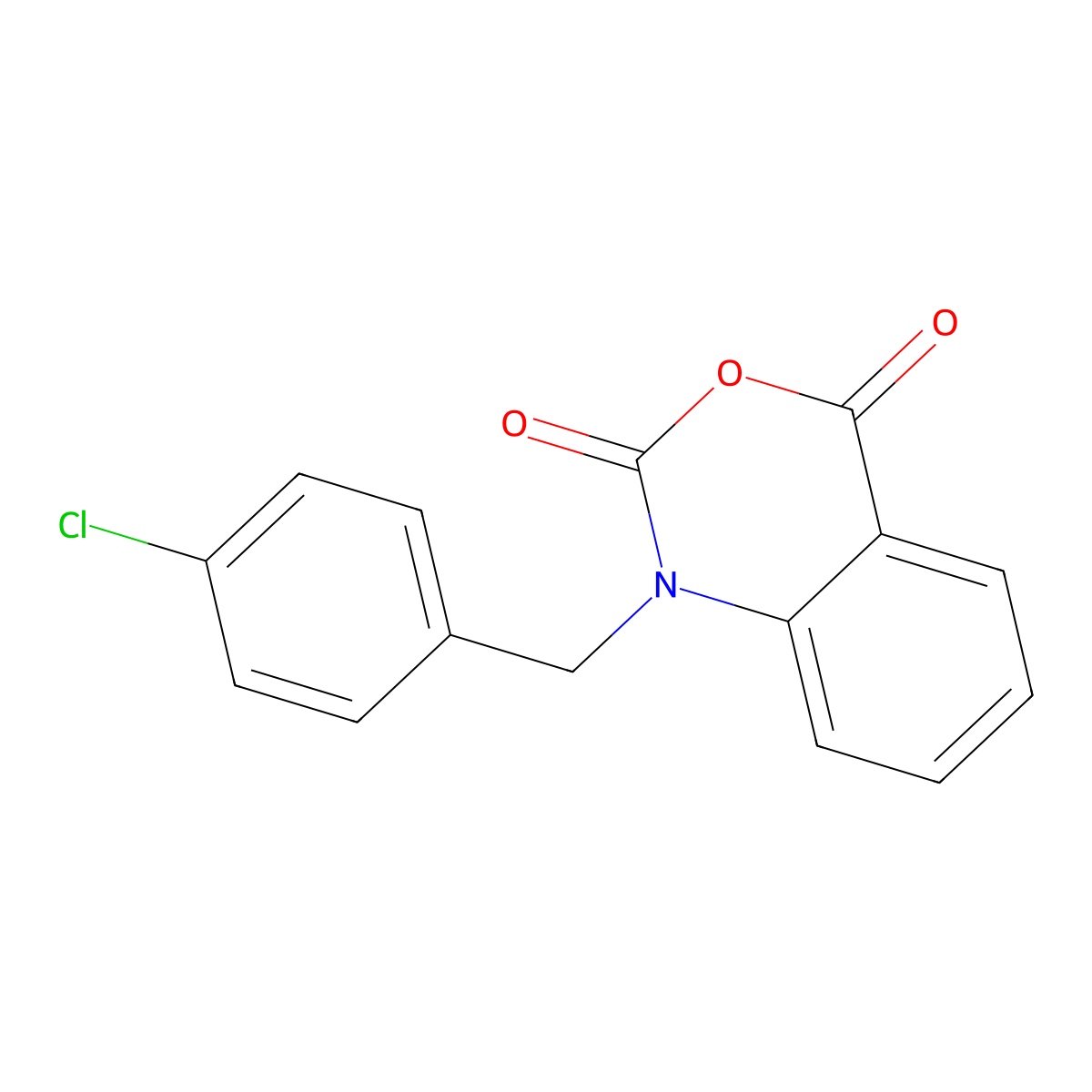 1-[(4-Chlorophenyl)methyl]-3,1-benzoxazine-2,4-dione molecular structure, CAS 16512-78-0