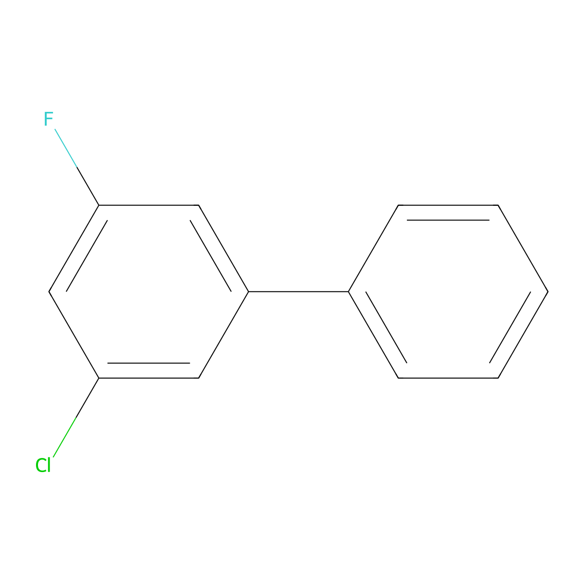 3-Chloro-5-fluoro-1,1'-biphenyl molecular structure, CAS 1651205-33-2