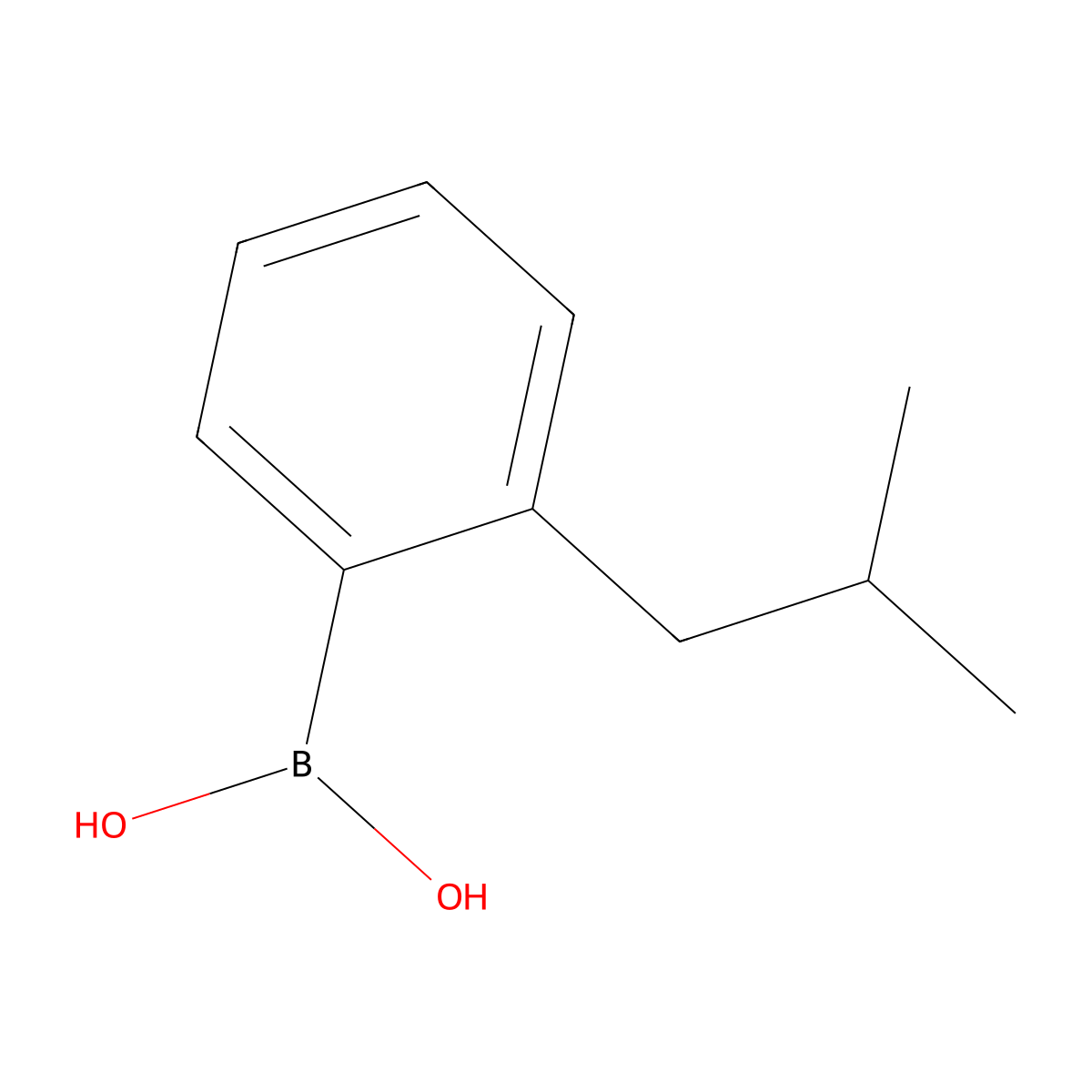 2-Isobutylphenylboronic acid molecular structure, CAS 1651220-48-2