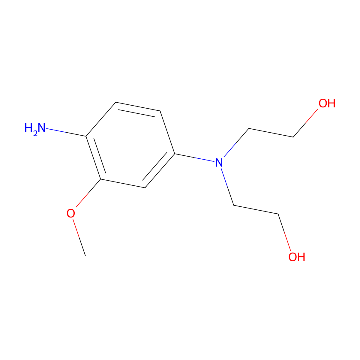 Ethanol, 2,2'-[(4-amino-3-methoxyphenyl)imino]bis- molecular structure, CAS 165123-80-8