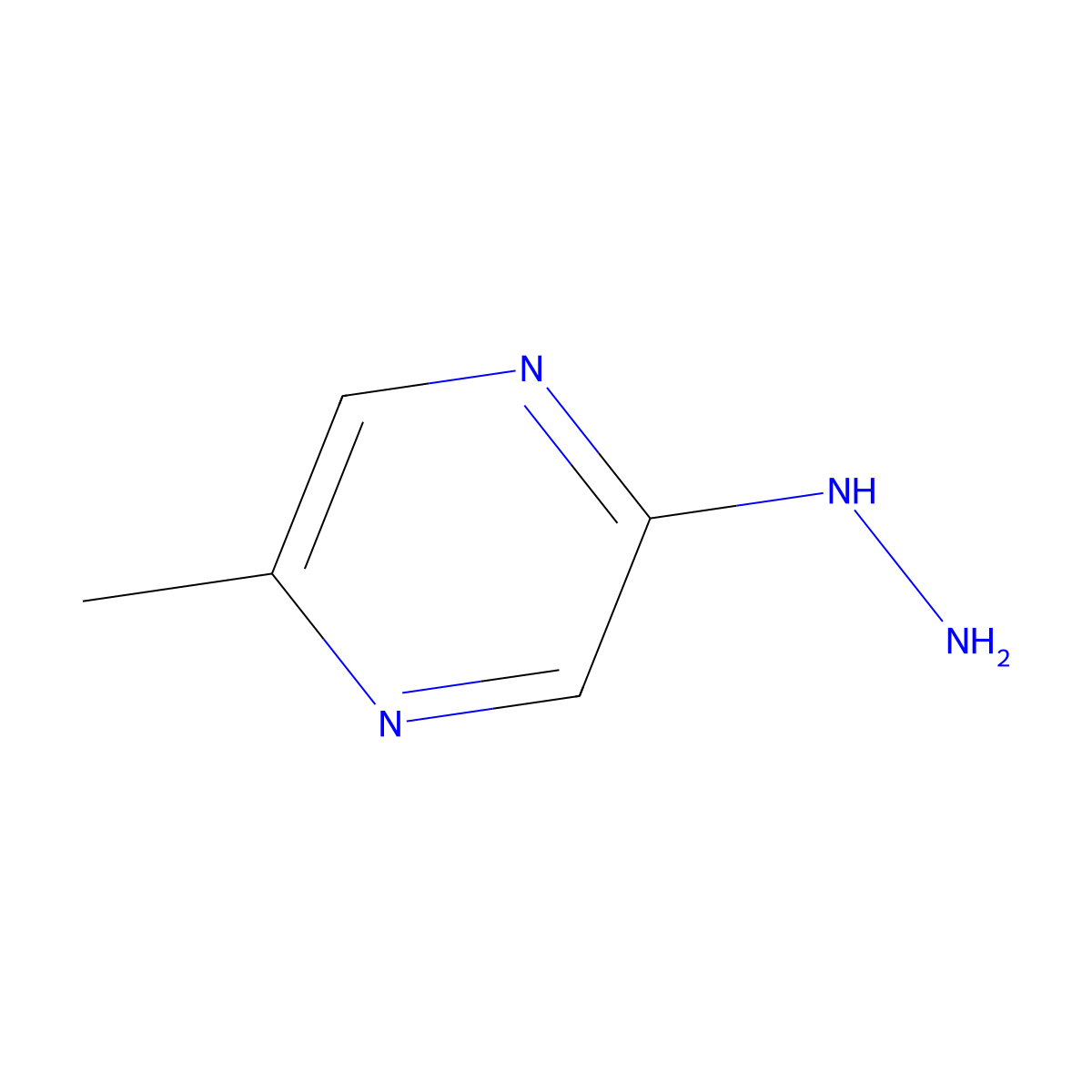 2-Hydrazinyl-5-methylpyrazine molecular structure, CAS 165124-42-5