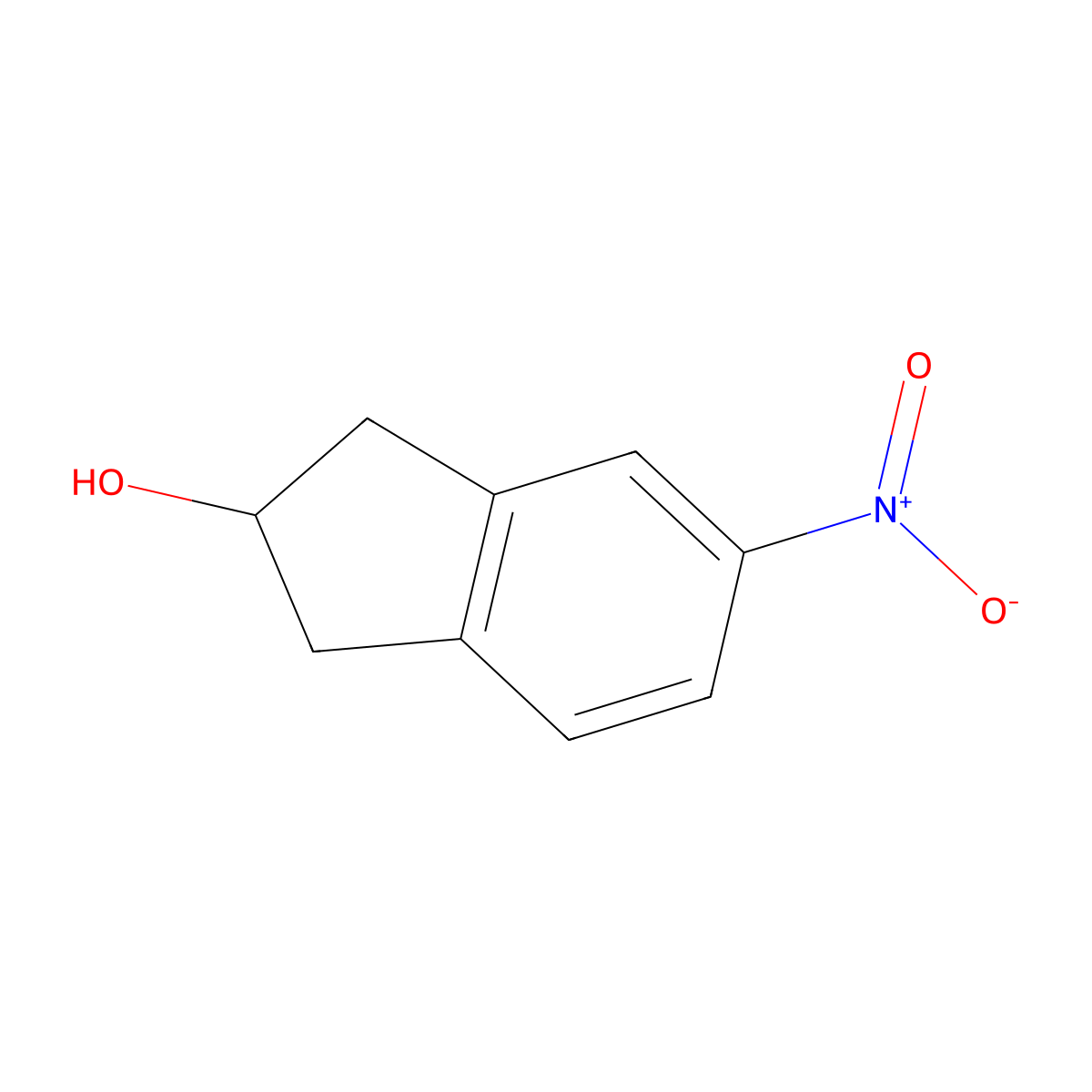 2-Hydroxy-5-nitroindane molecular structure, CAS 16513-67-0