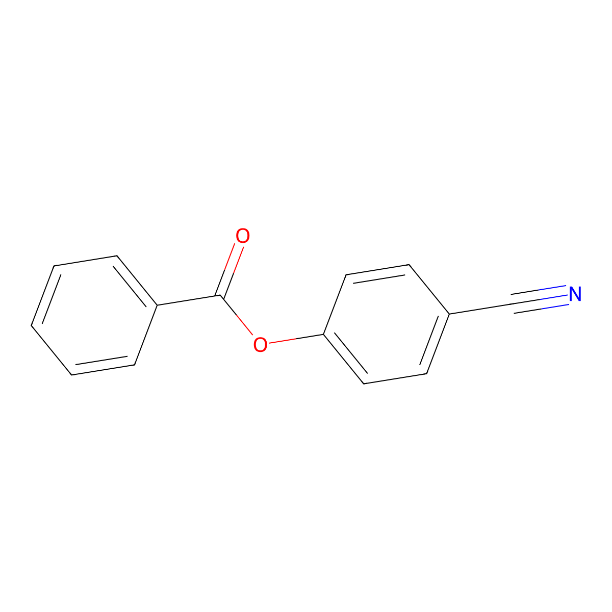 Benzoic acid, 4-cyanophenyl ester molecular structure, CAS 16513-72-7