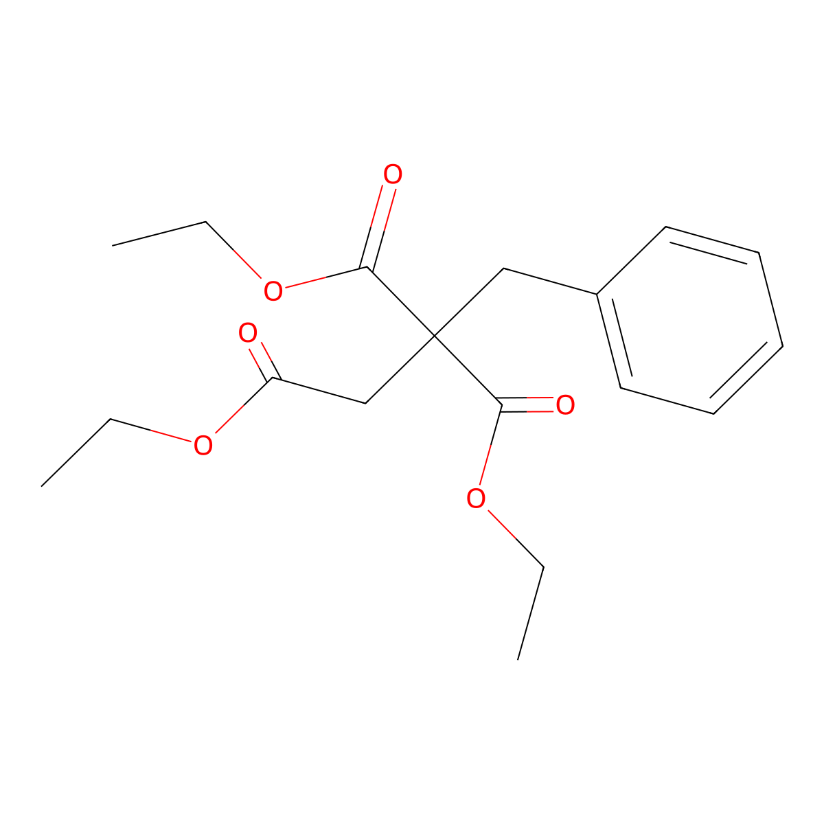 Triethyl 3-phenyl-1,2,2-propanetricarboxylate molecular structure, CAS 16515-84-7