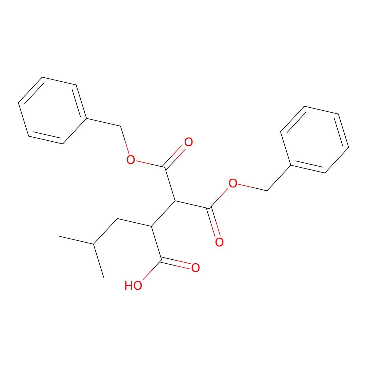 1,1,2-Pentanetricarboxylic acid, 4-methyl-, 1,1-bis(phenylmethyl) ester (9CI) molecular structure, CAS 165172-57-6