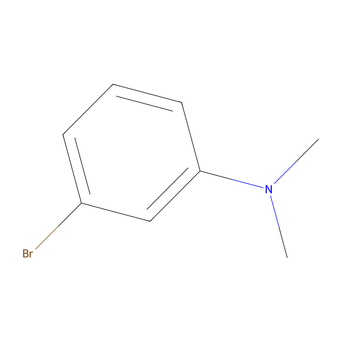 3-Bromo-N,N-dimethylaniline molecular structure, CAS 16518-62-0