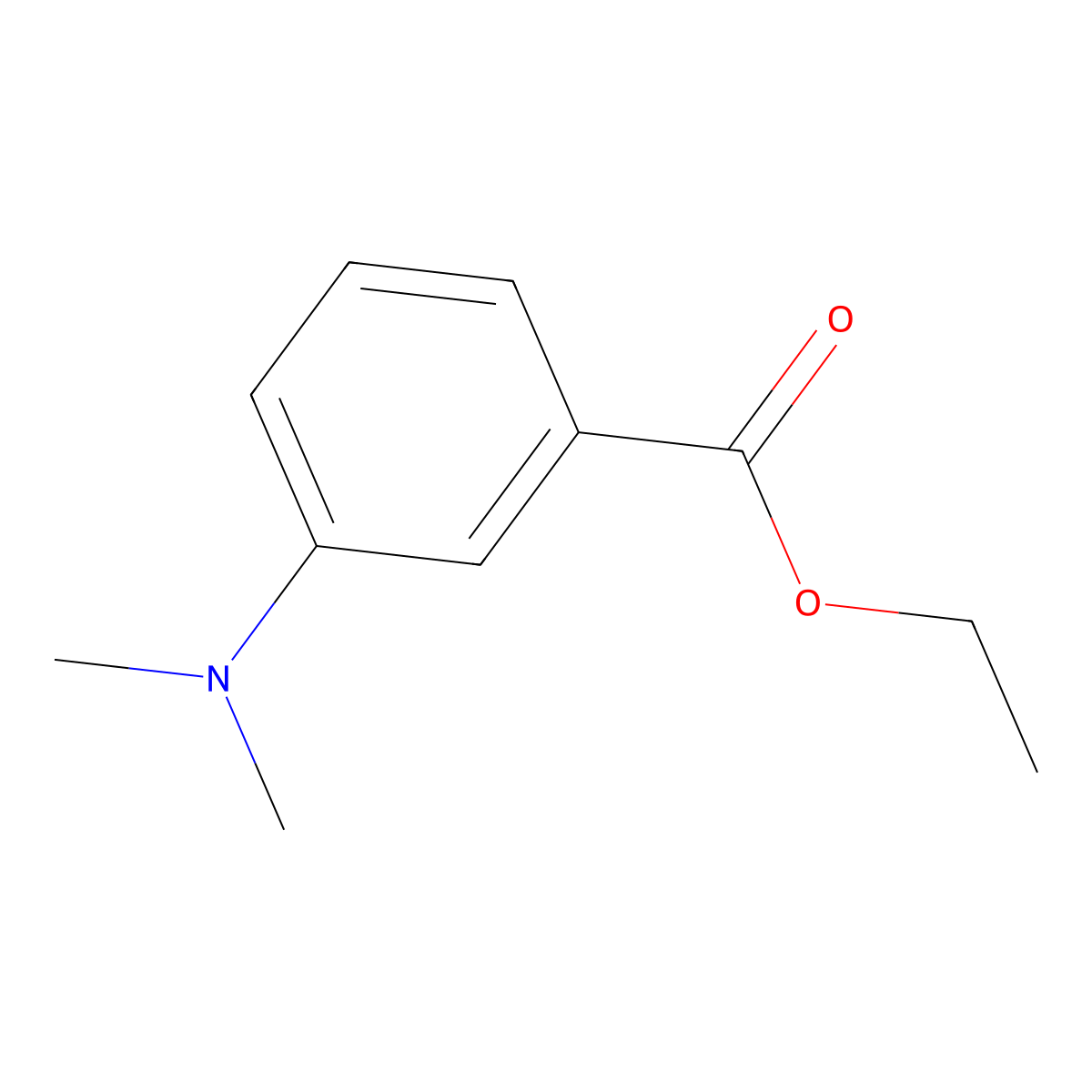 Ethyl 3-(dimethylamino)benzoate molecular structure, CAS 16518-65-3