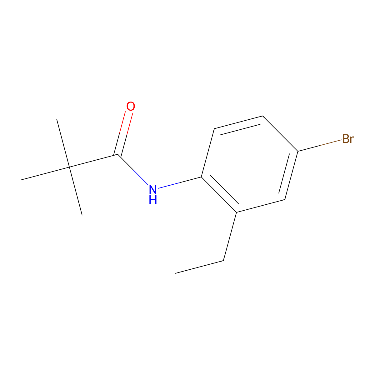 N-(4-Bromo-2-ethylphenyl)pivalamide molecular structure, CAS 165180-48-3