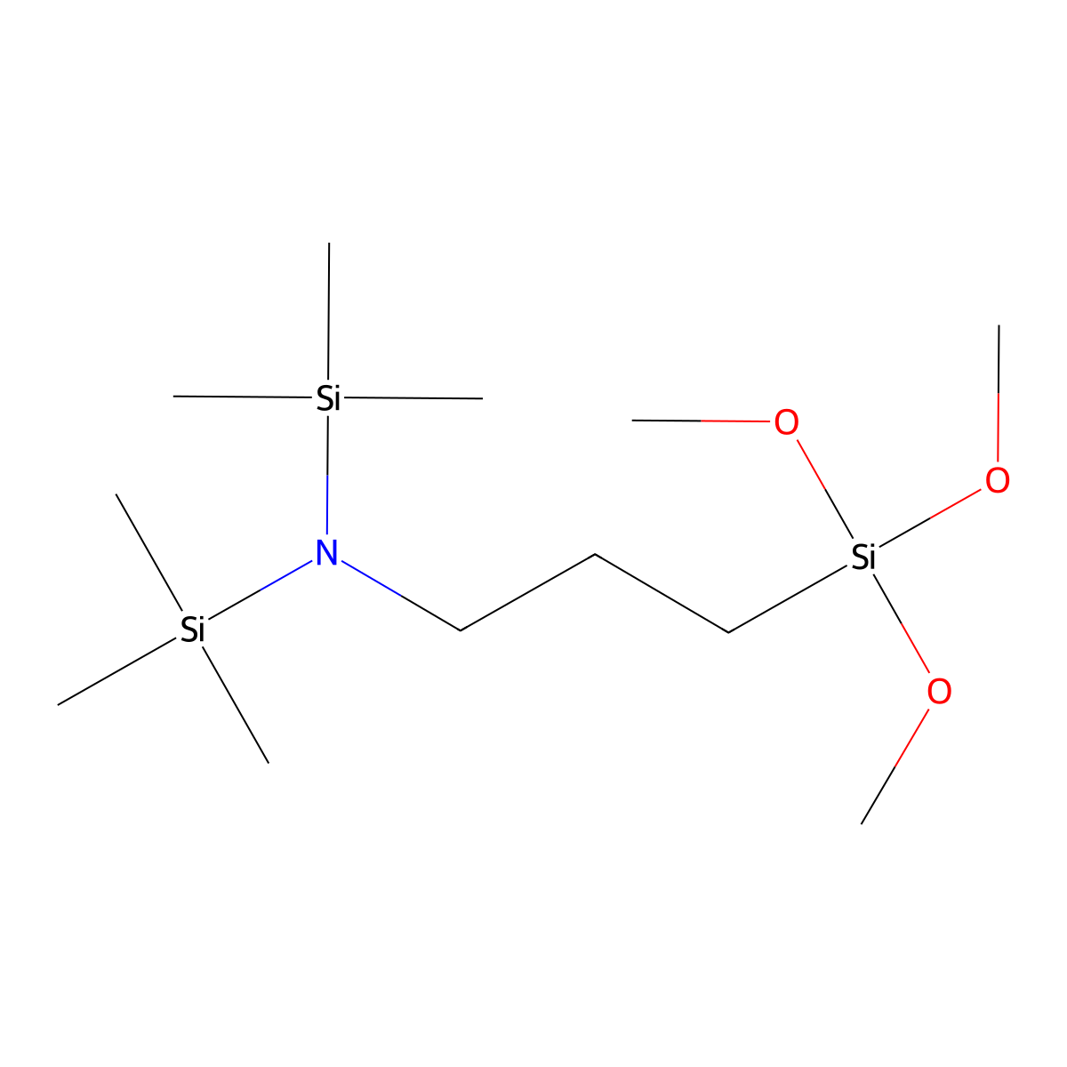 1,1,1-Trimethyl-N-(3-(trimethoxysilyl)propyl)-N-(trimethylsilyl)silanamine molecular structure, CAS 165181-43-1