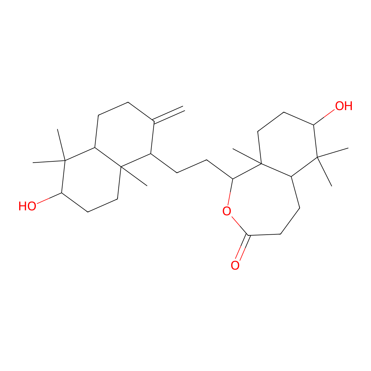 (1R,5aS,7S,9aS)-1-[2-[(1S,4aR,6S,8aR)-6-hydroxy-5,5,8a-trimethyl-2-methylidene-3,4,4a,6,7,8-hexahydro-1H-naphthalen-1-yl]ethyl]-7-hydroxy-6,6,9a-trimethyl-4,5,5a,7,8,9-hexahydro-1H-benzo[c]oxepin-3-one molecular structure, CAS 1651839-34-7