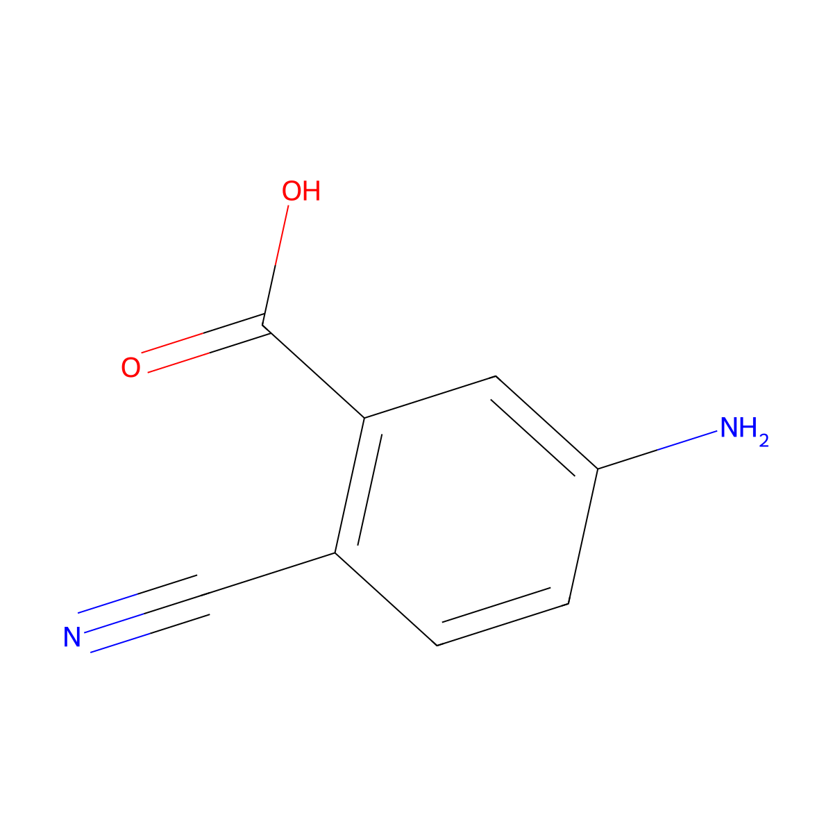 5-Amino-2-cyanobenzoic acid molecular structure, CAS 165185-24-0